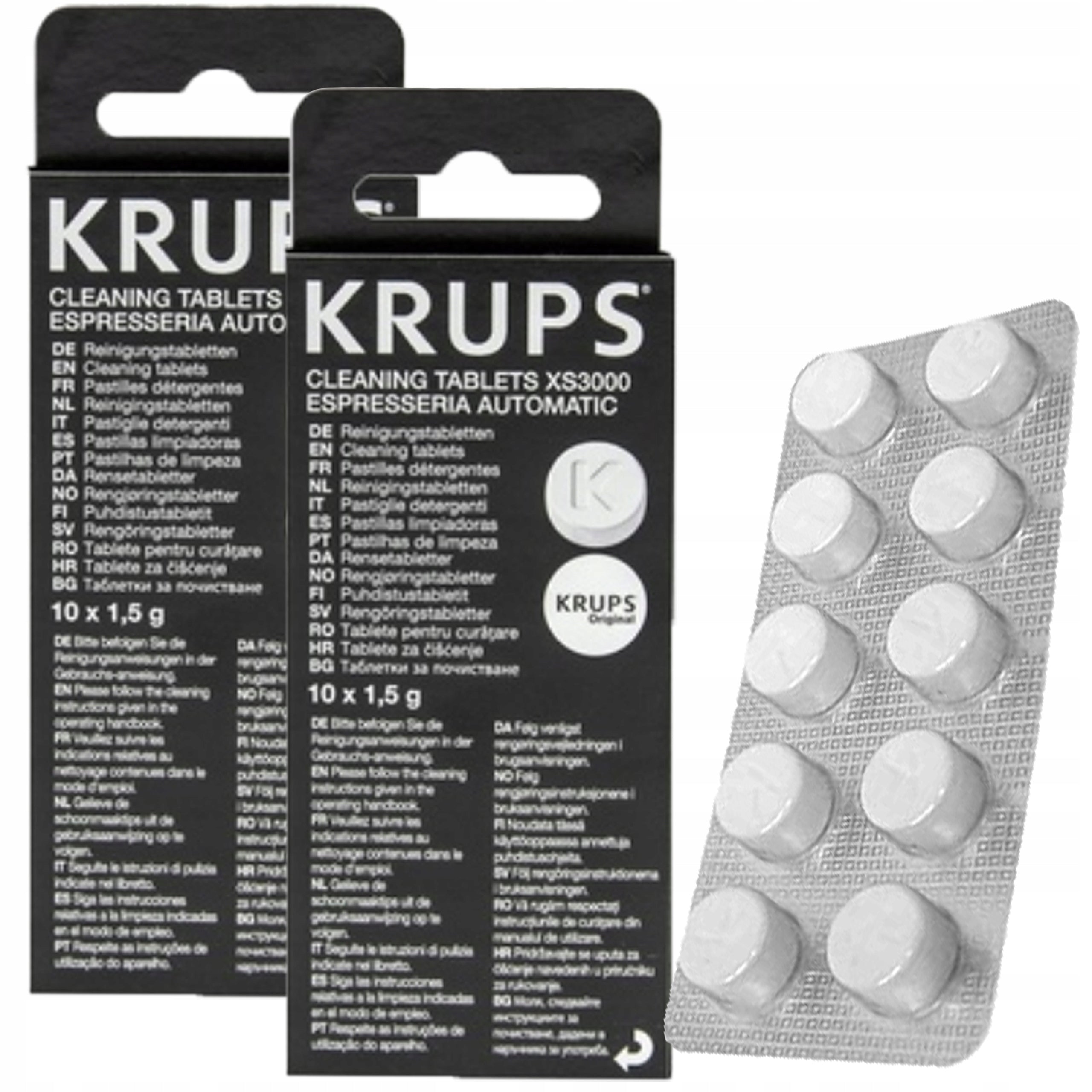 2x Krups Cleaning and Degreasing Tablets for Coffee Maker Original
