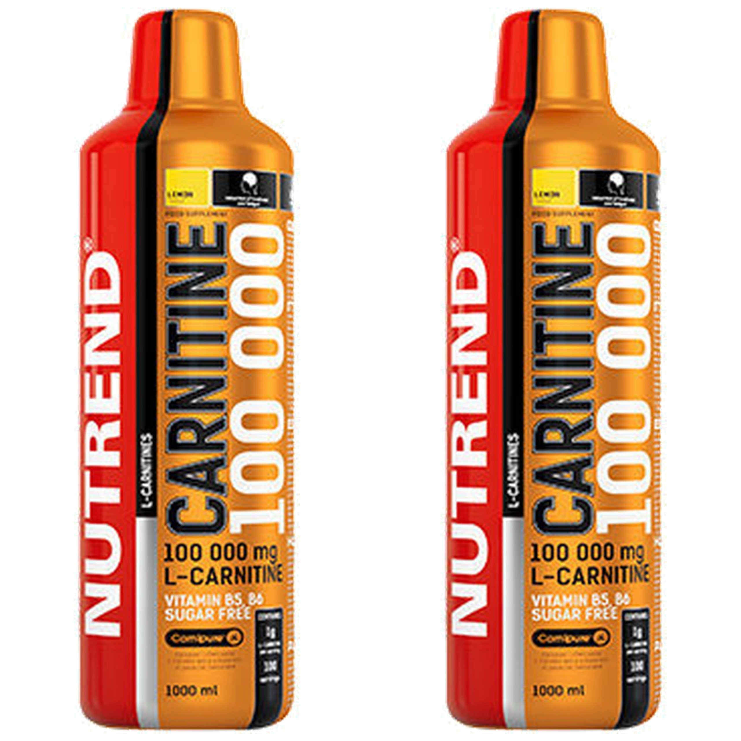 2x L-CARNITINE 100000 FAT BURNING 1000ML 100 SERVINGS NUTREND