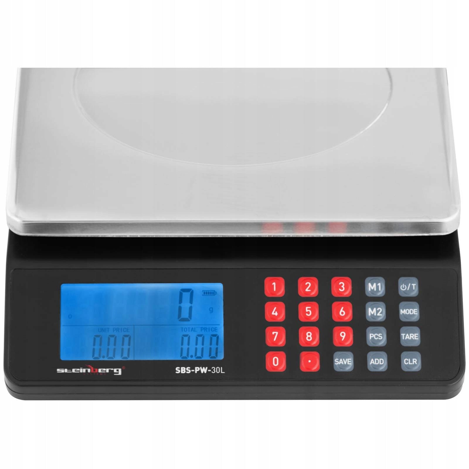 2x LCD Store Table Scale 30kg/1g Brand Steinberg Systems