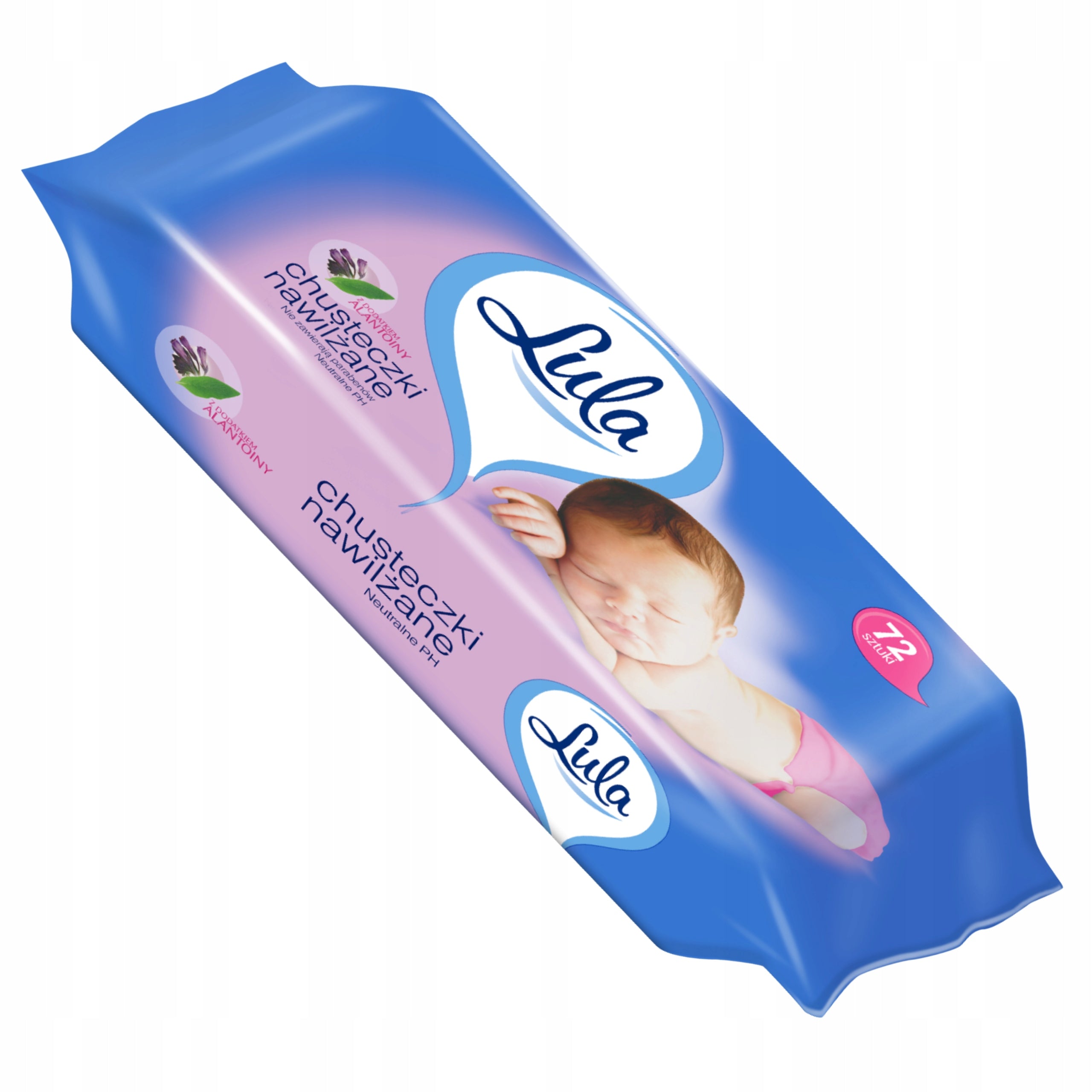 2x LULA Wet Allantoin Wet Wipes For Infants 72 pcs. Packaging status original