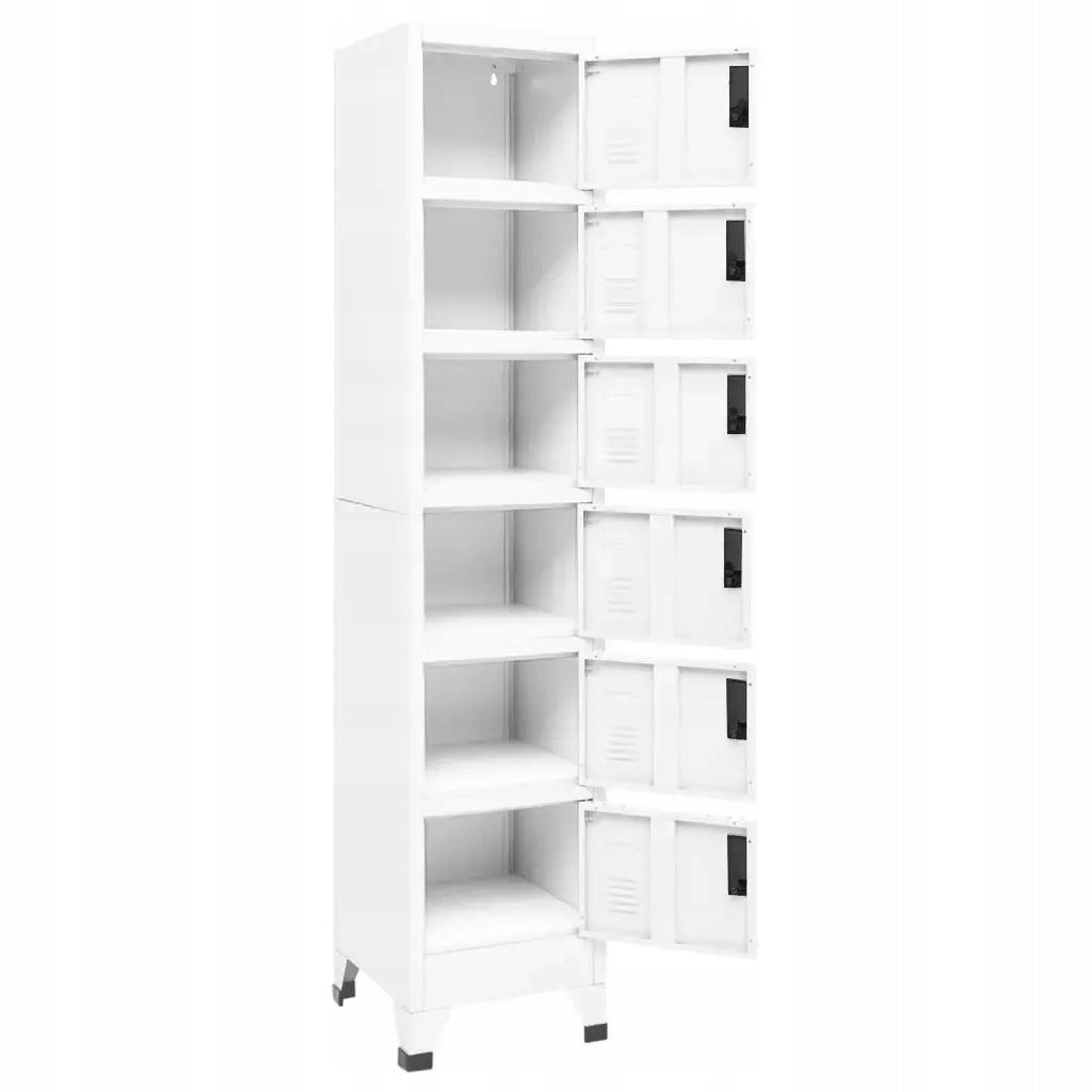 2x Lockable cabinet, white, 38x40x180 cm, steel Kind Other