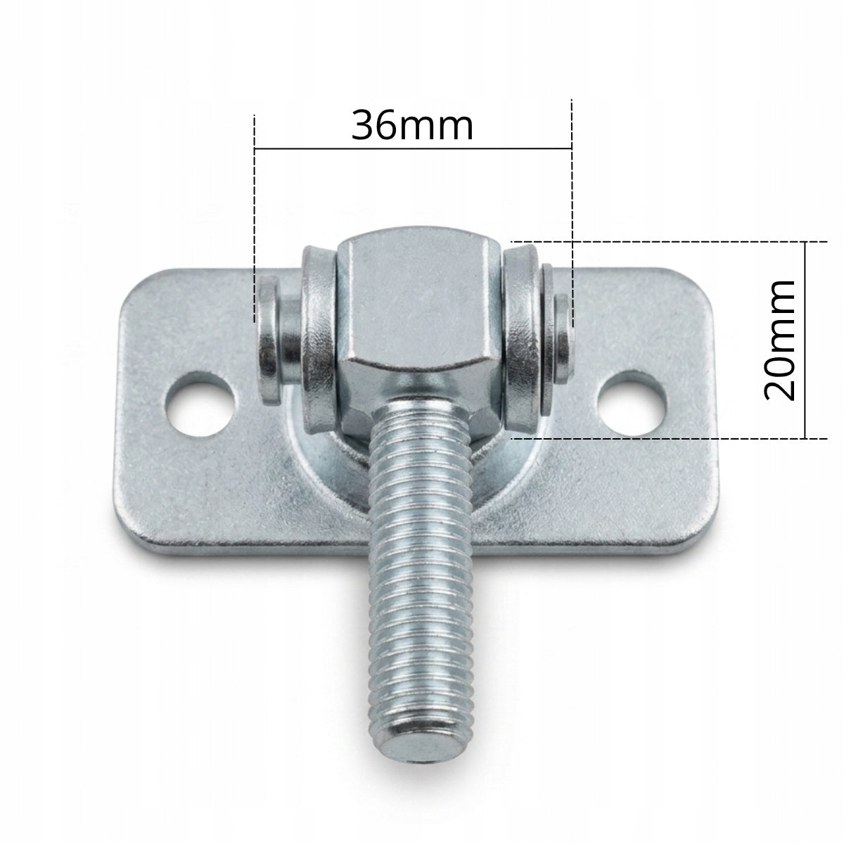 2x M12 Double Sided Adjustable Hinge for Gate Screwed ZINC SIGN Kind adjustable