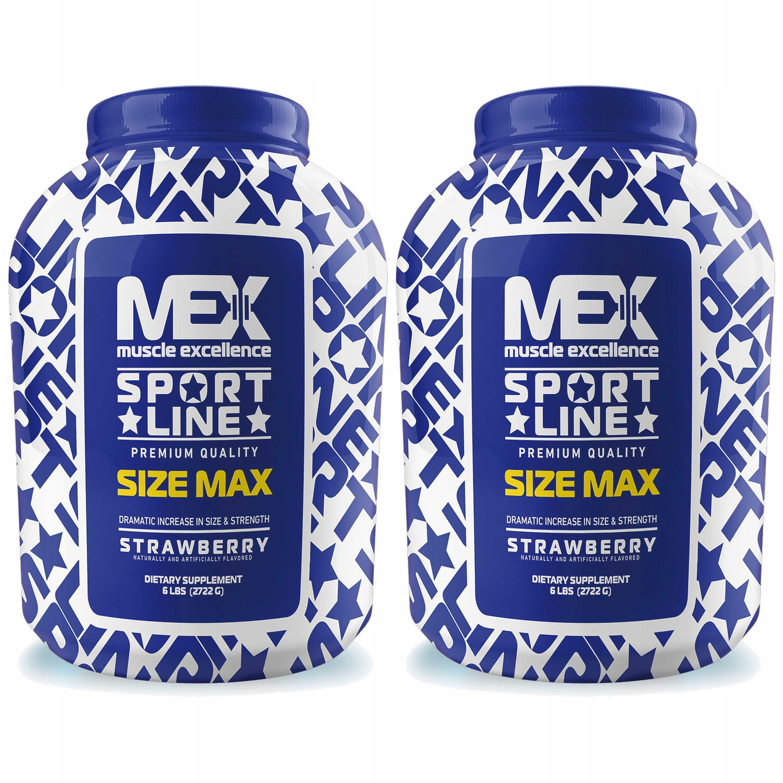 2x MEX SIZE MAX 2722g Gainer Protein Carbohydrates Muscle Mass Chocolate