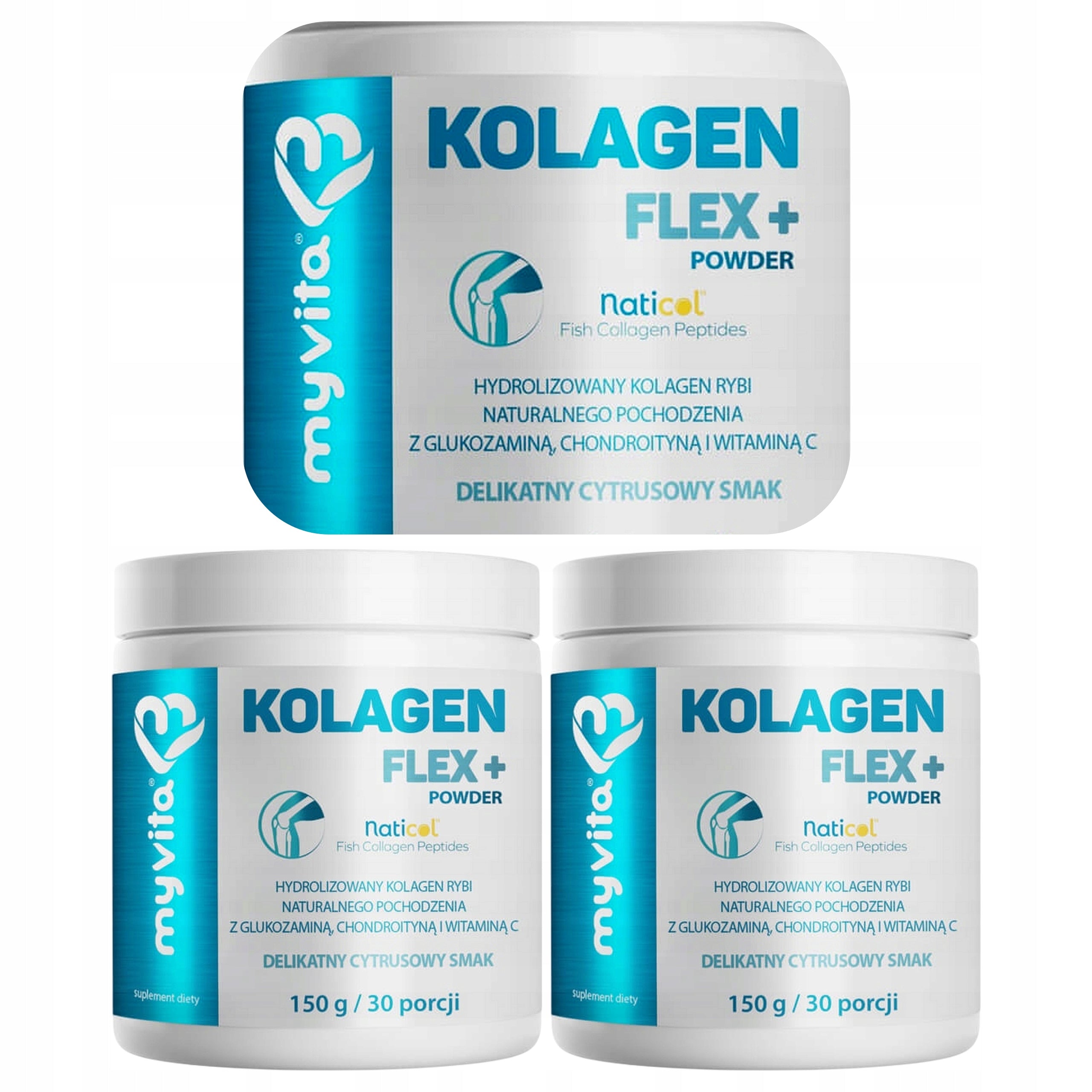 2x MYVITA COLLAGEN FISH Flex Naticol 2500 mg Glucosamine Vitamin C 150 g