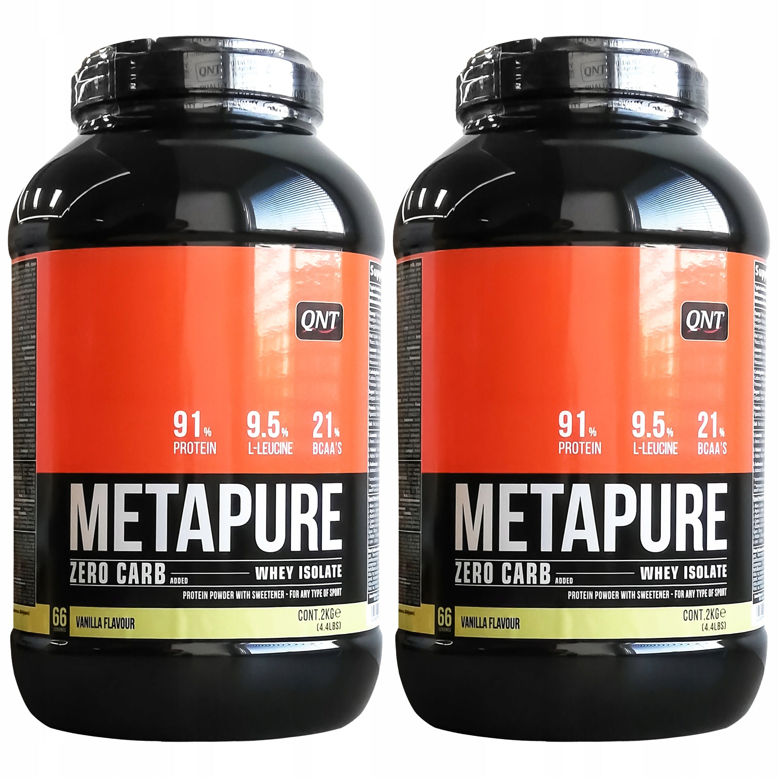2x Metapure Zero Carb 2000g Whey Protein Isolate BCAA Without Lactose