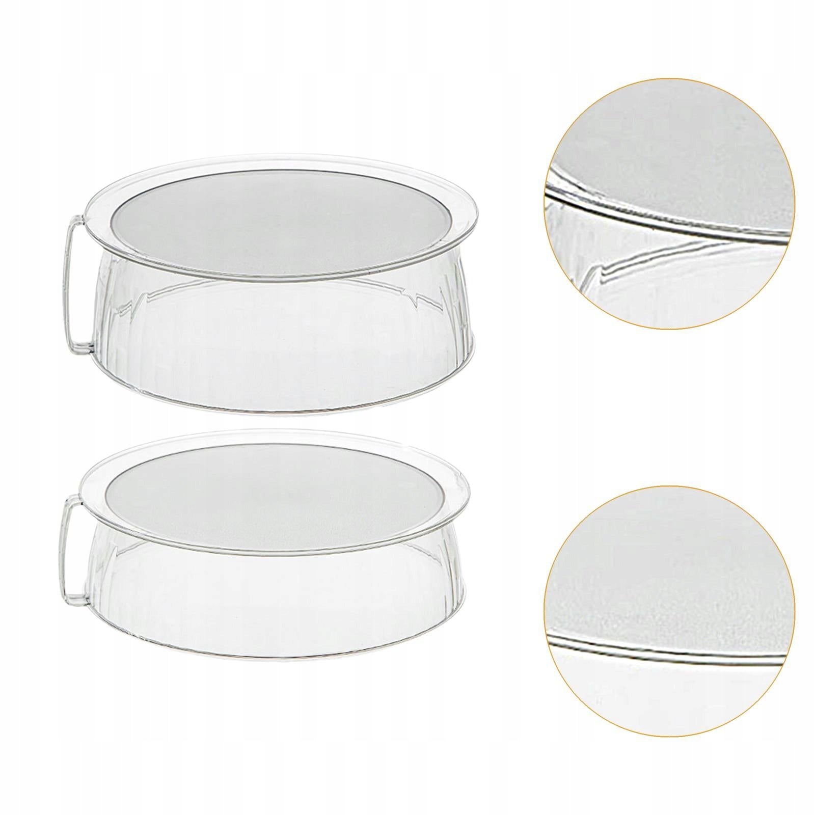 2x Microwave Food Cover Clear Microwave Splatter Cover Multifunctional Packaging status original