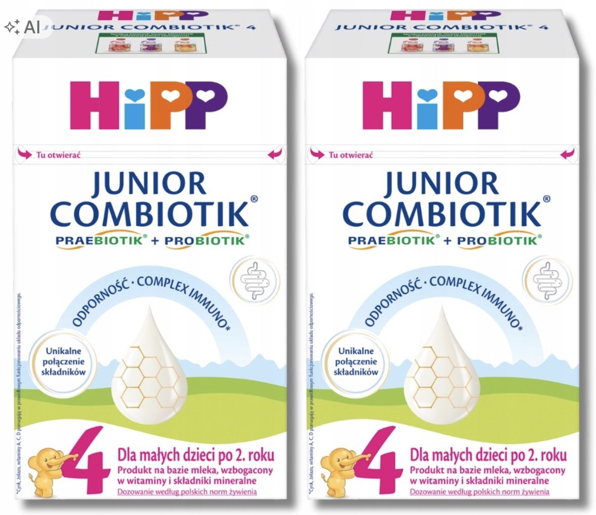 2x Modified Milk Hipp Junior Combiotik 4 550 g