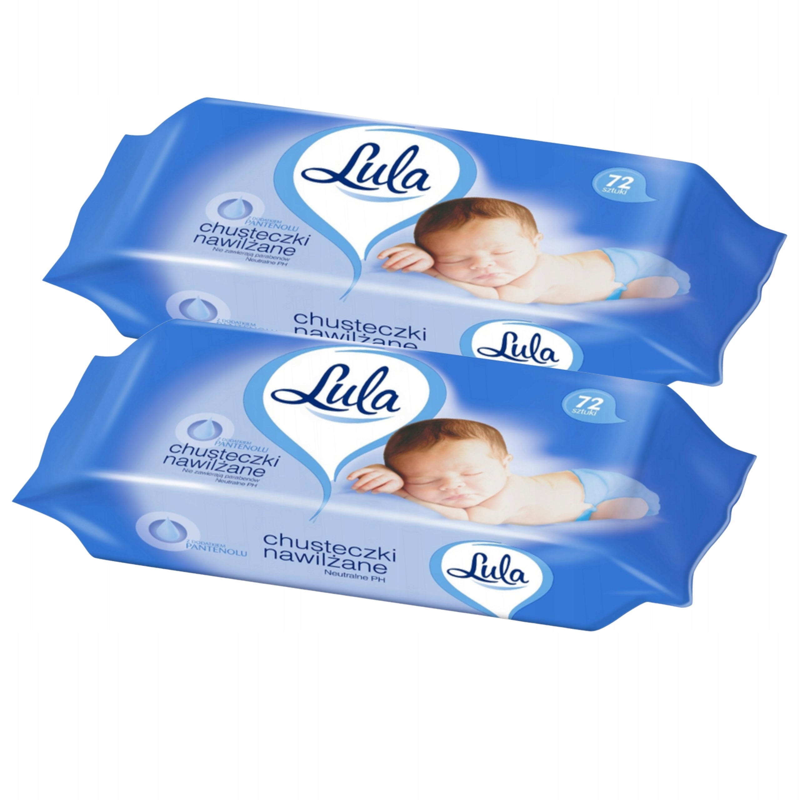 2x Moisturizing Wipes Moisturized For Children with Panthenol Soothing 72pcs