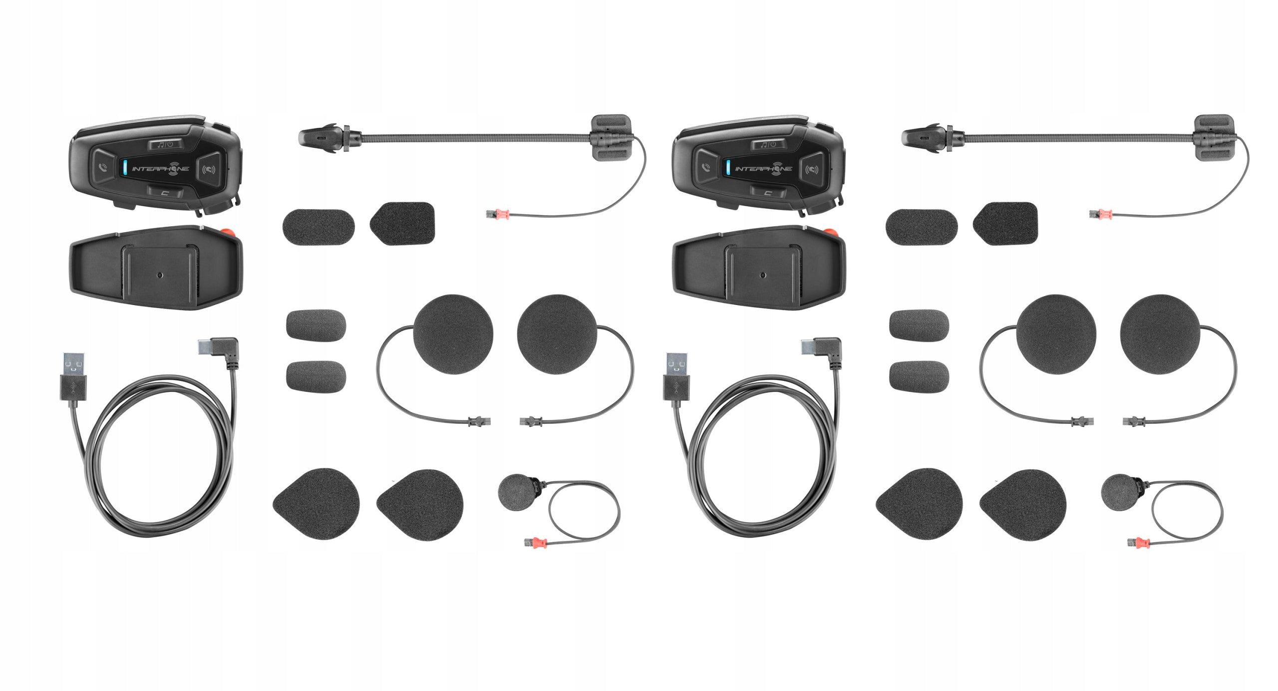 2x Motorcycle Intercom INTERPHONE U-COM 8R, set for 2 helmets Manufacturer INTERPHONE