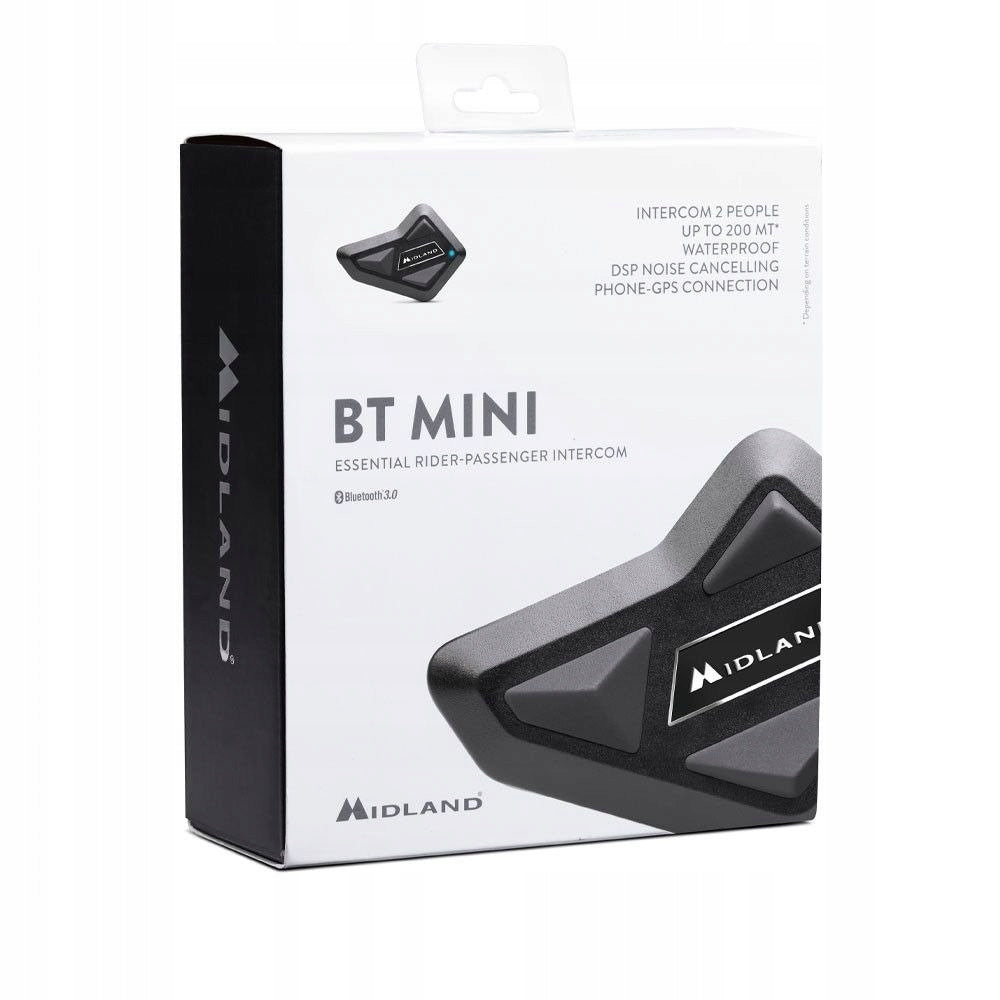 2x Motorcycle Intercom Midland BT MINI SINGLE Manufacturer Midland