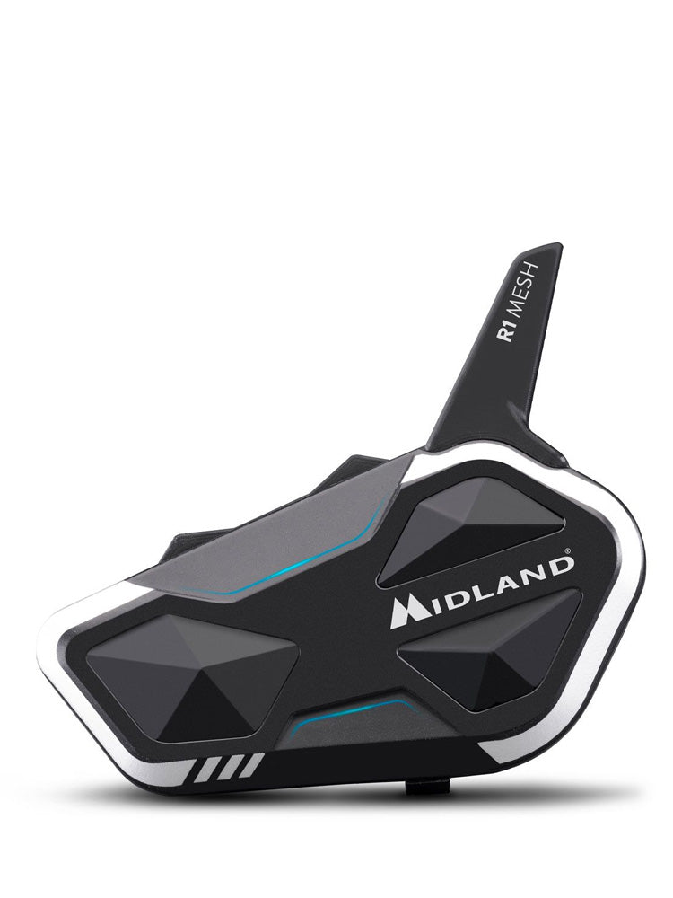 2x Motorcycle Intercom Midland R1 MESH SINGLE for 1 helmet
