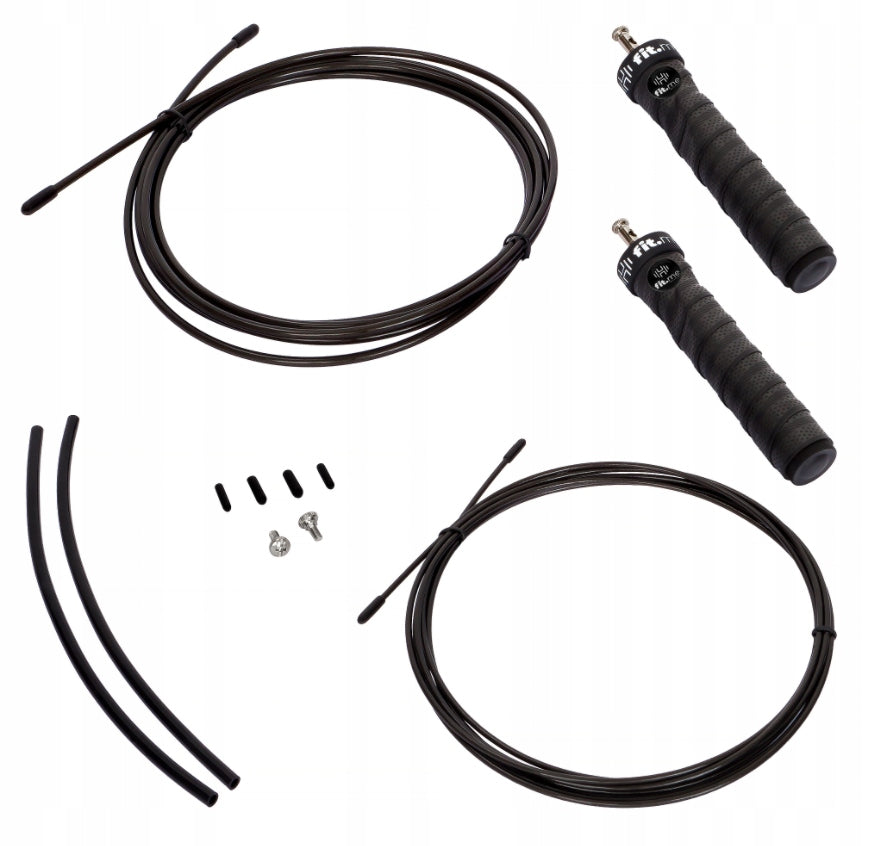 2x Nylon Jump Rope Fit Me 300 Cm Black Kind nylon