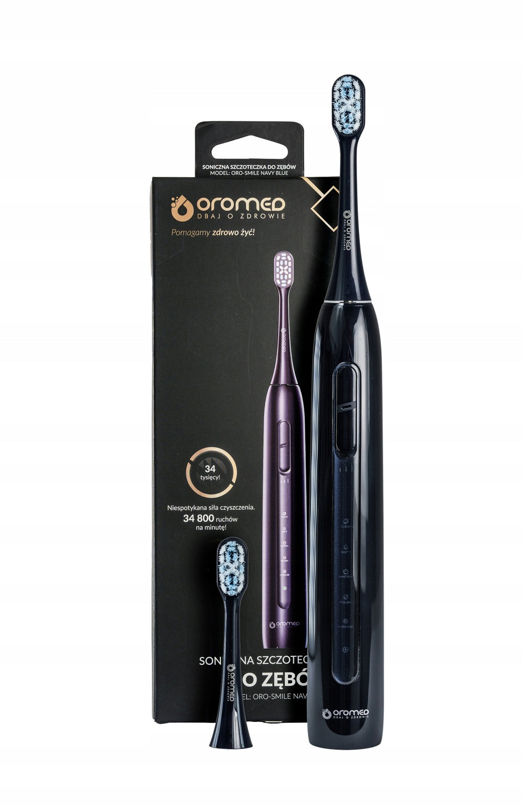 2x ORO-SMILE NAVY BLUE sonic toothbrush