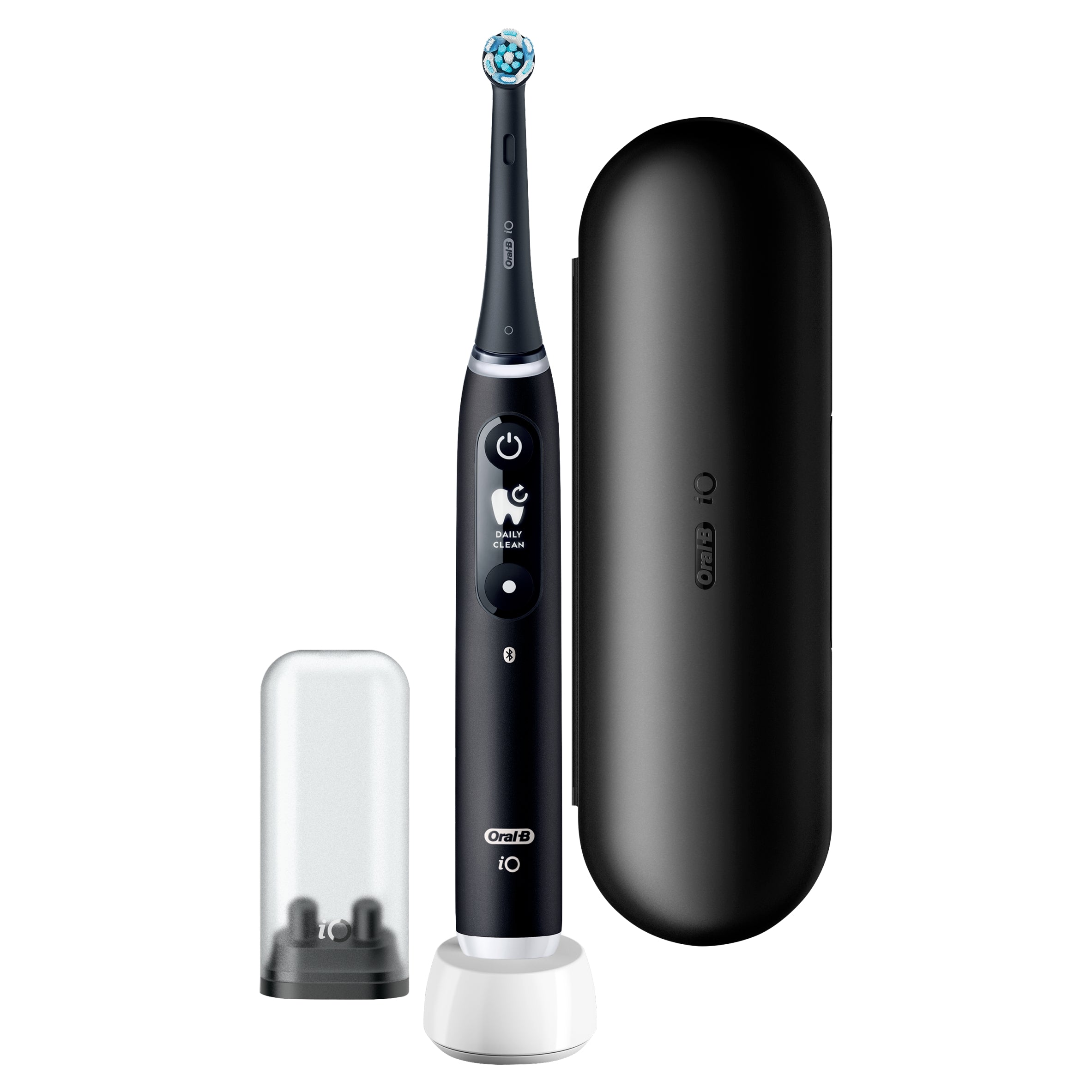 2x Oral B Io6 Electric Toothbrush Black Rechargeable With Bluetooth Brand Oral-B