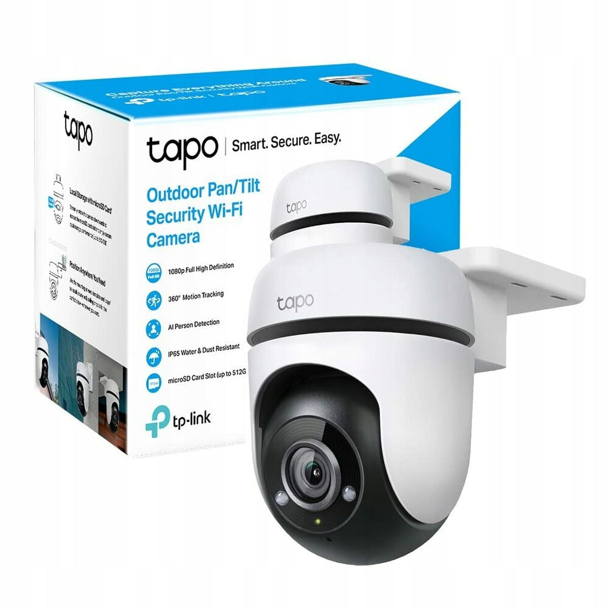 2x Outdoor camera 360° TP-Link Tapo C500 IP65 IR microphone speaker alarm