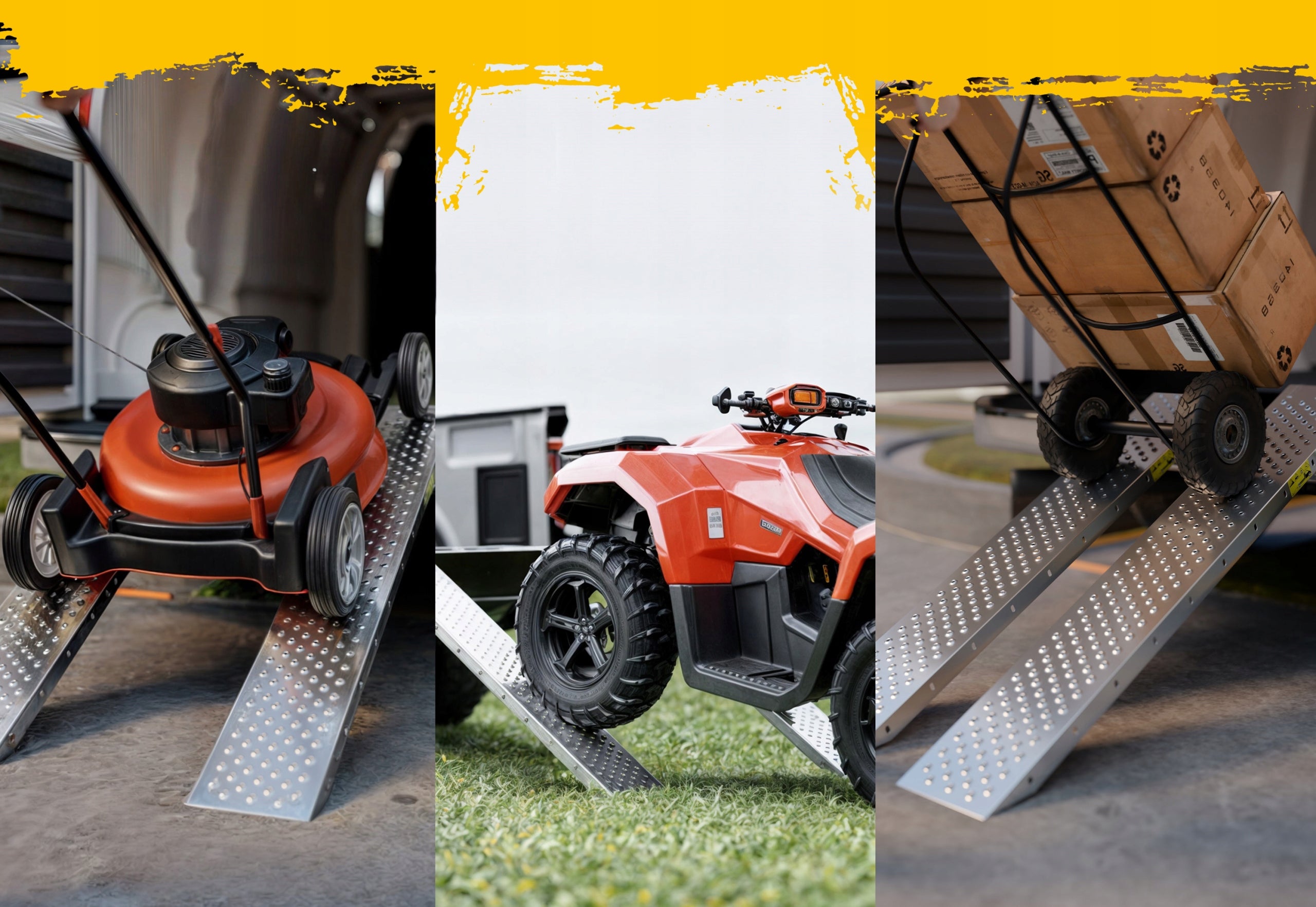 2x Overrun ramp Reloading overrun ramps car driveway 400kg Brand Monzana