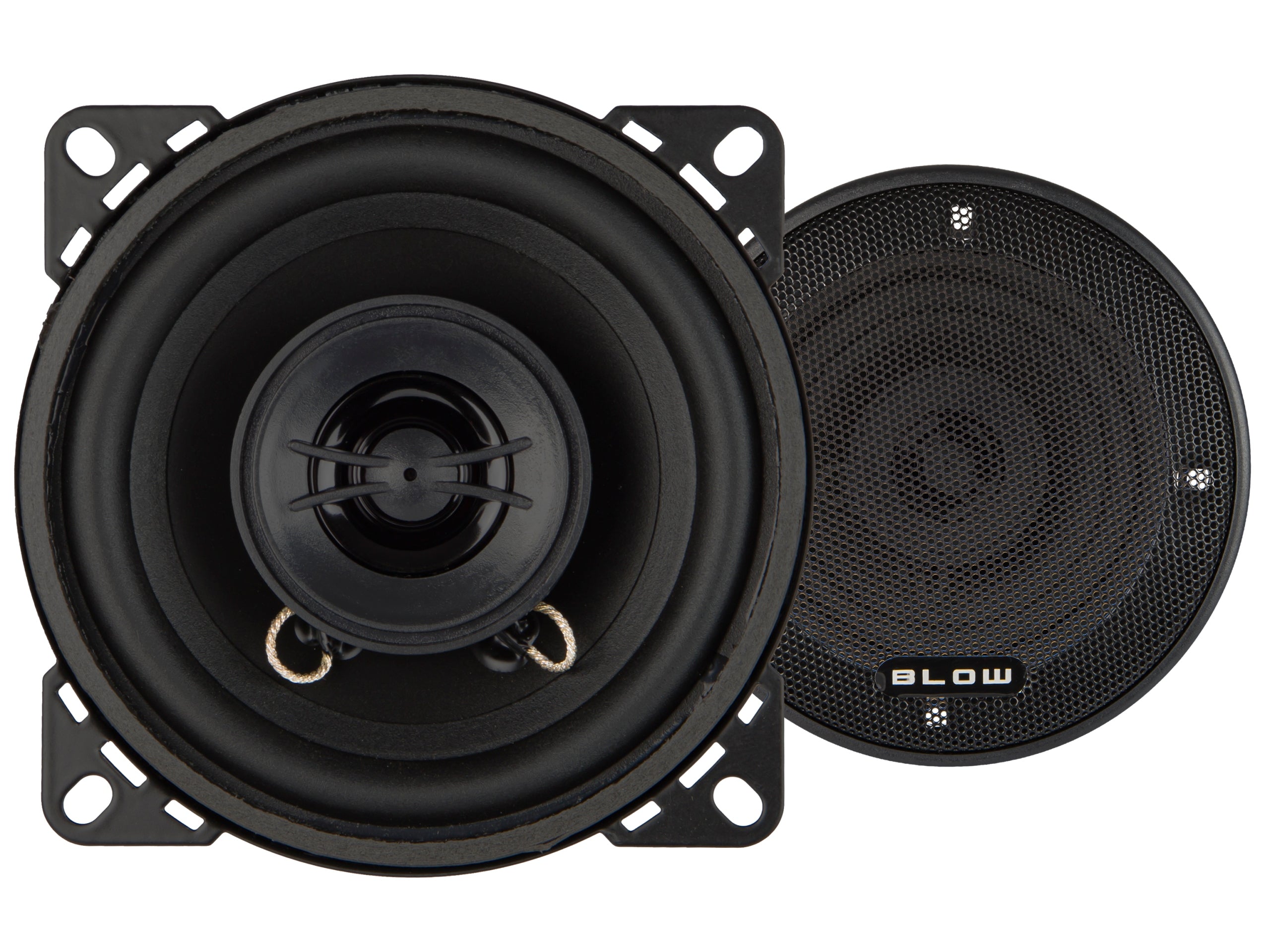 2x POWERFUL TWO-WAY CAR SPEAKERS 100W 100mm SET OF 4" GRILLES Manufacturer code 0945#