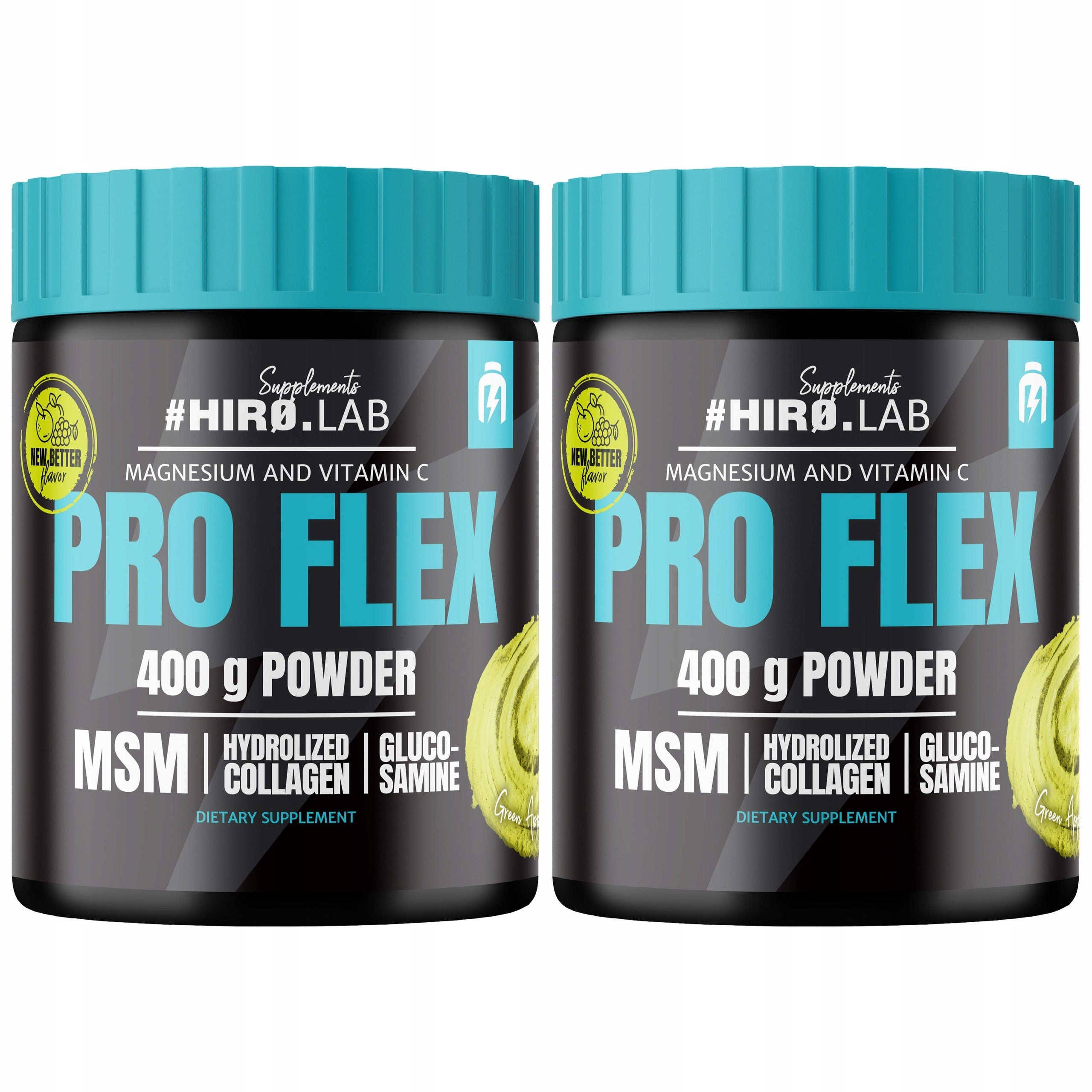 2x PRO FLEX FOR JOINTS COLLAGEN MSM BONES 400g GLUCOSAMINE HEALTHY STRONG APPLE