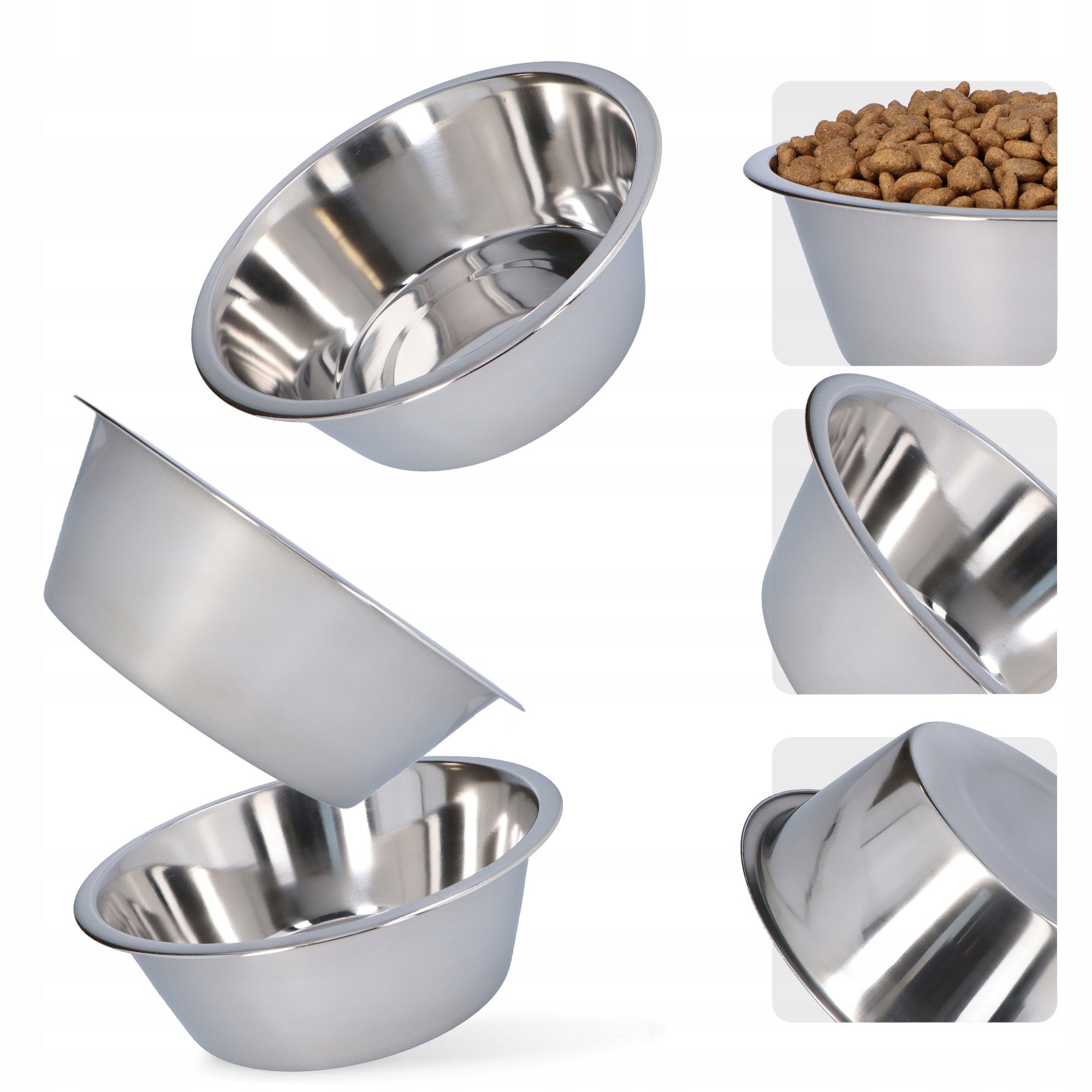 2x PSA BOWL 2,8l Large Stainless Water Bowls Food 28cm DISHWASHER SAFE 4D Device type single bowl