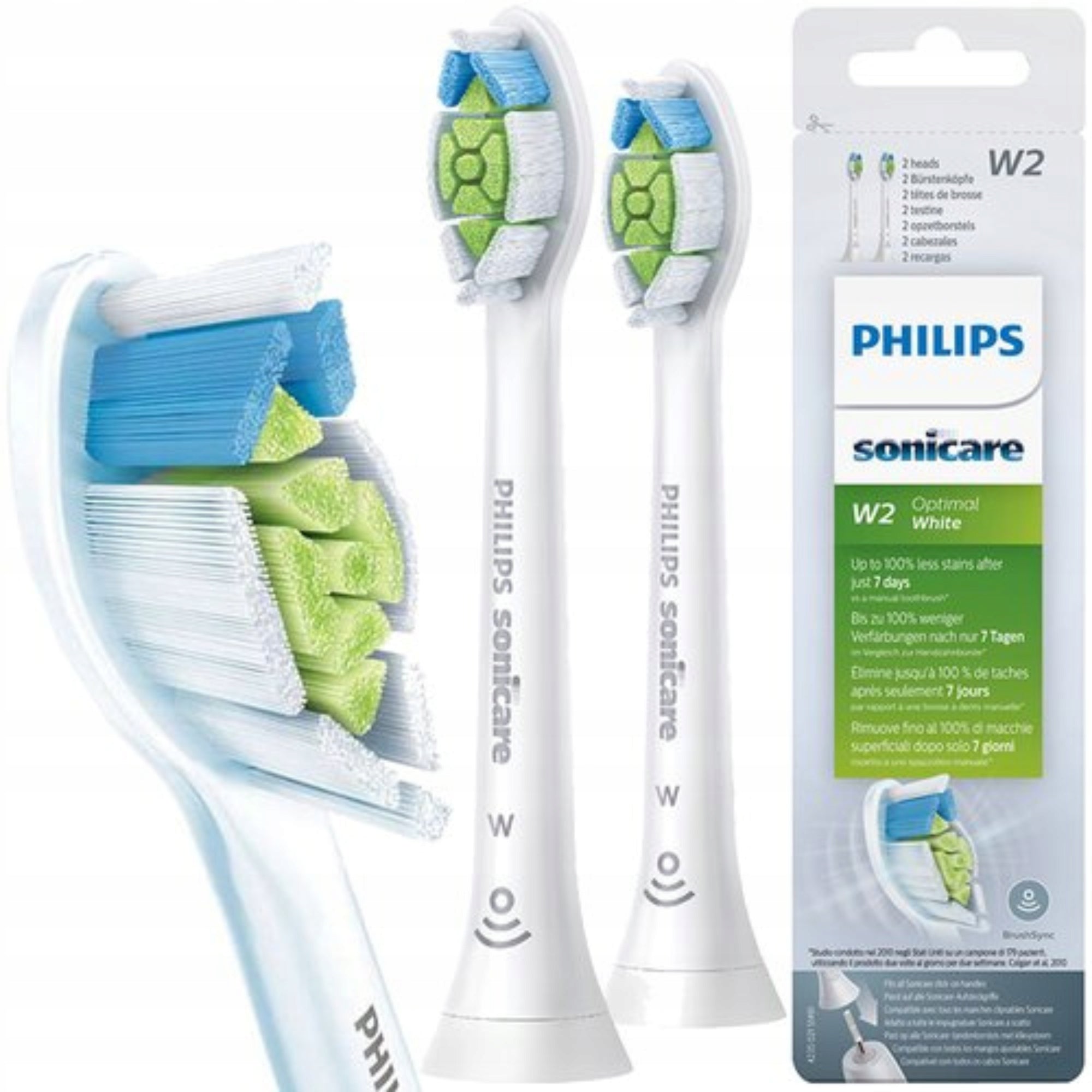 2x Philips Sonicare W2 Optimal White