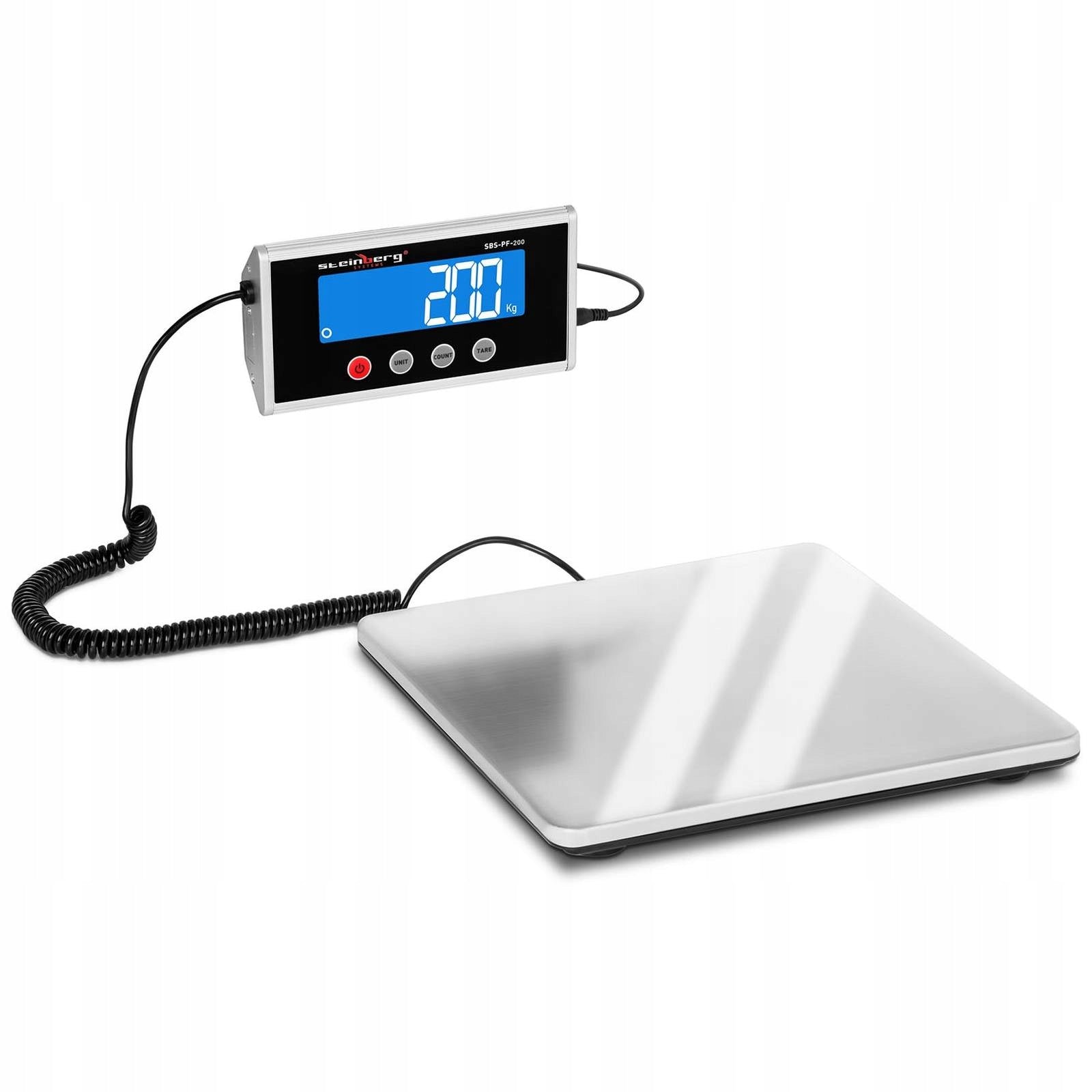 2x Platform mail scale for packages 275x275mm power supply + batteries 200kg /