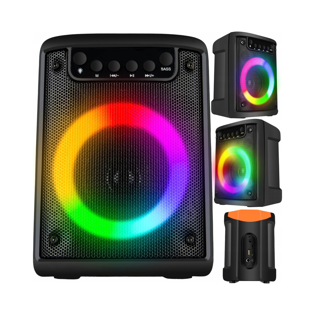 2x Portable Speaker Hitelo 500W Bluetooth Rechargeable Network Radio Fm