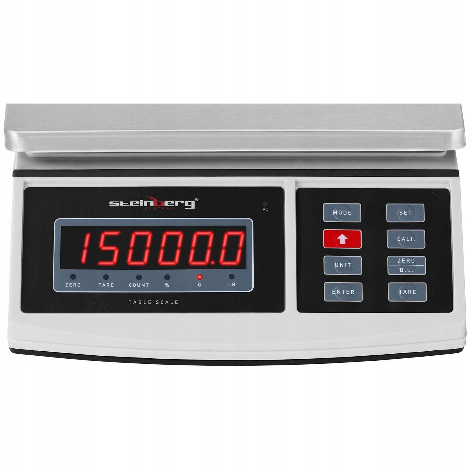 2x Postal scale platform 21 x 27cm battery + power supply 15kg / 0.5g Brand Steinberg Systems
