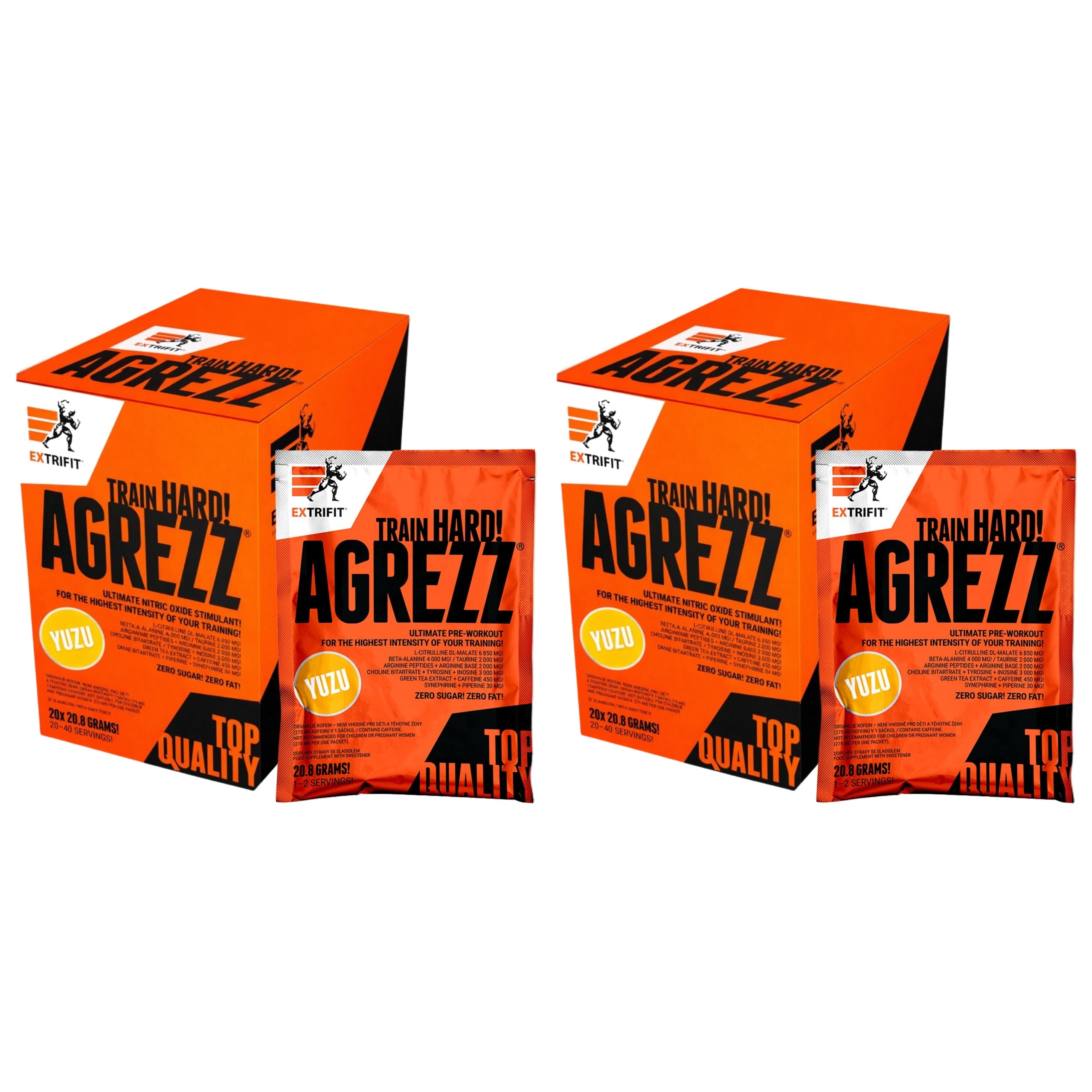 2x Pre-workout Agrezz x20 Preworkout Strength Energy Pump Training EXTRIF