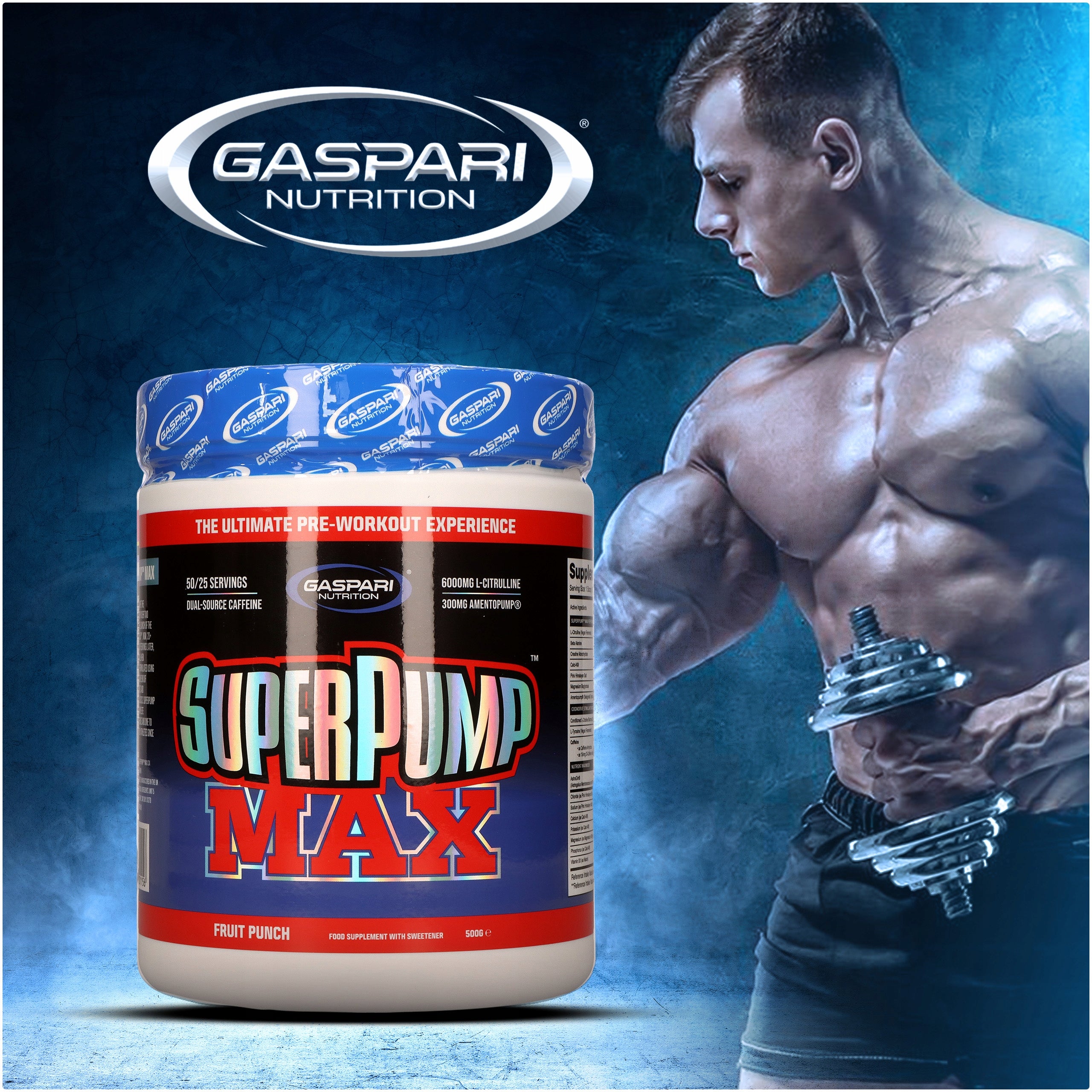 2x Pre-workout Creatine Citrulline Super Pump Max 500g Fruit Gaspari Brand Gaspari Nutrition