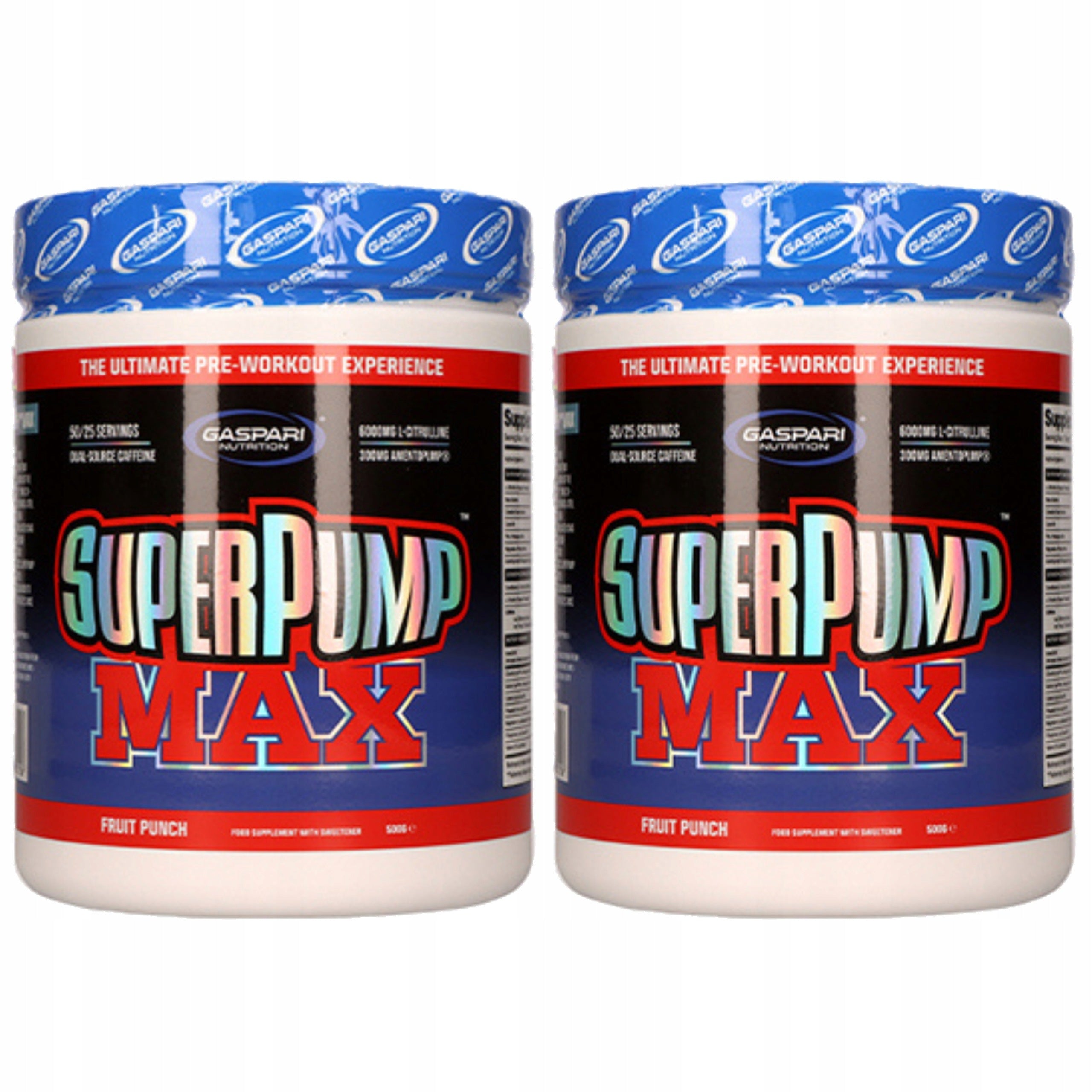 2x Pre-workout Creatine Citrulline Super Pump Max 500g Fruit Gaspari