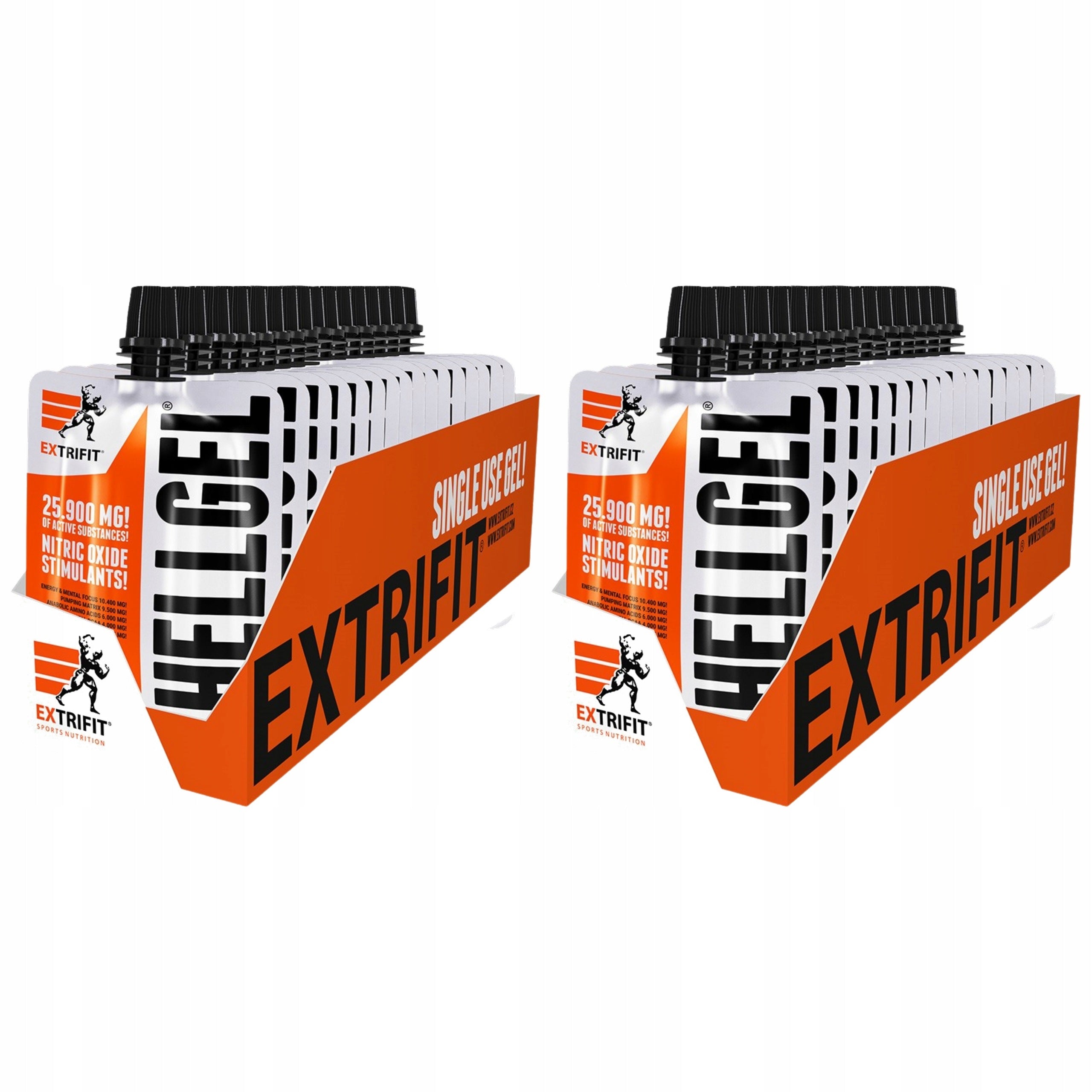 2x Pre-workout Gel 16 pcs Creatine Caffeine BCAA Pump Hell Gel EXTRIFI