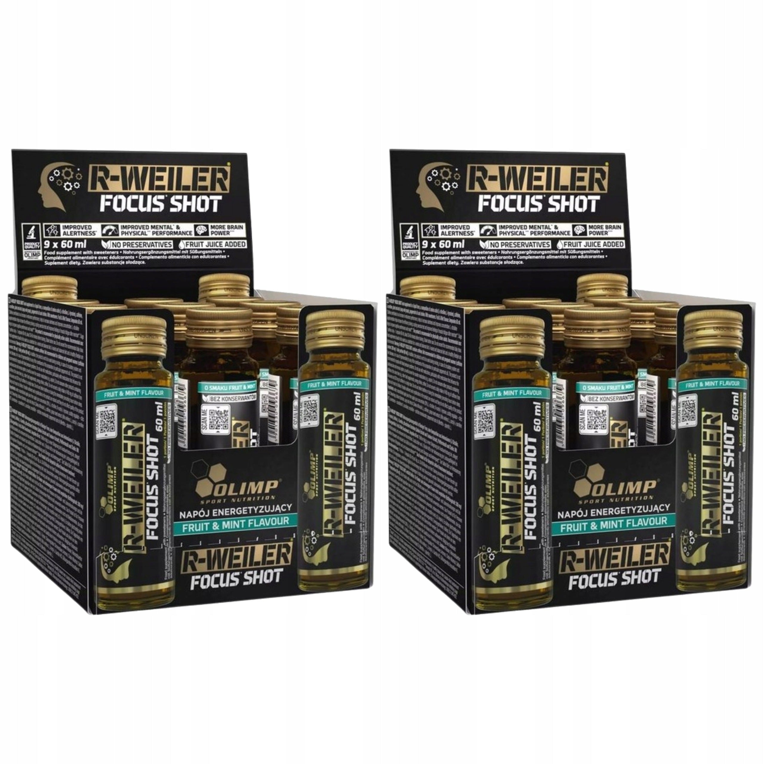 2x Pre-workout Olimp R-Weiler Focus Shot 9 pcs Citrulline Caffeine Tyroz