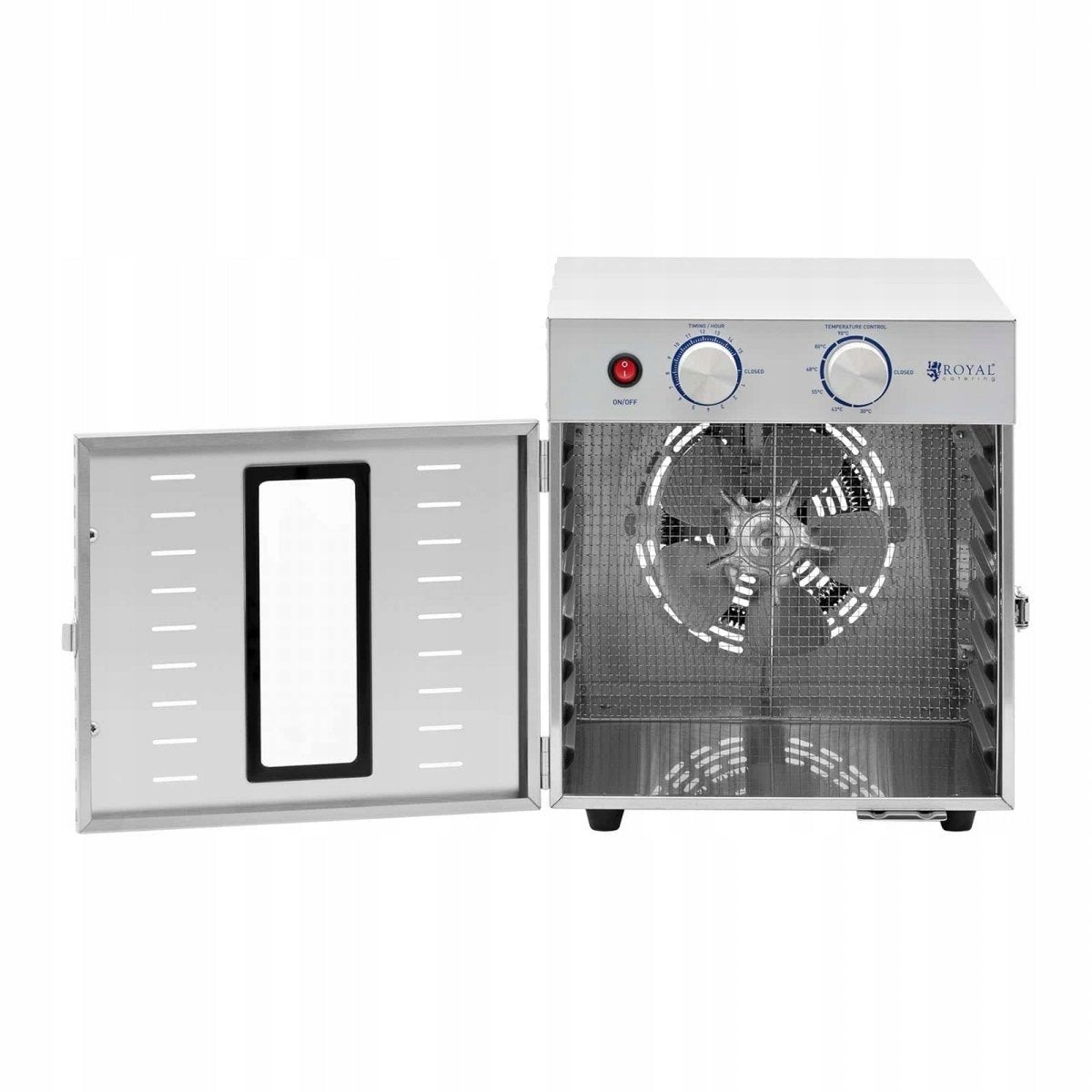 2x Professional Food Dehydrator Dryer 8 Grids 29x29cm 22L 800W Brand Royal Catering