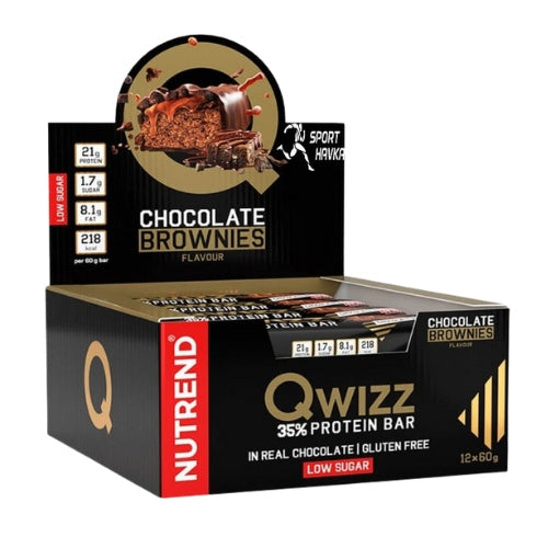 2x Protein Bar 21g Protein Gluten Free Fiber QWIZZ NUTREND 24x60g Expiration date at least six months from the date of purchase
