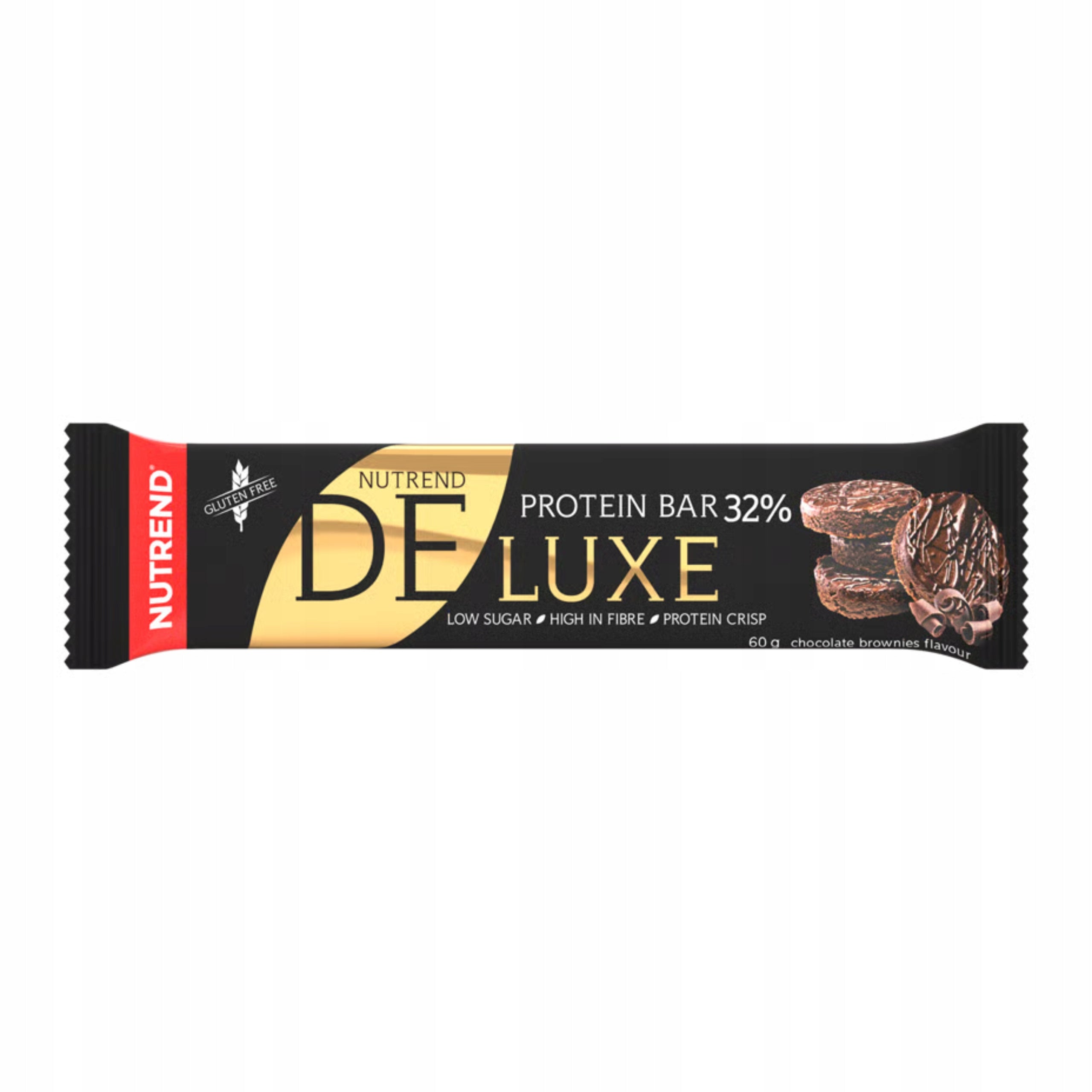 2x Protein Bar NUTREND Protein Bar DeLuxe 60g 12pcs Brownie 32% Protein Brand Nutrend