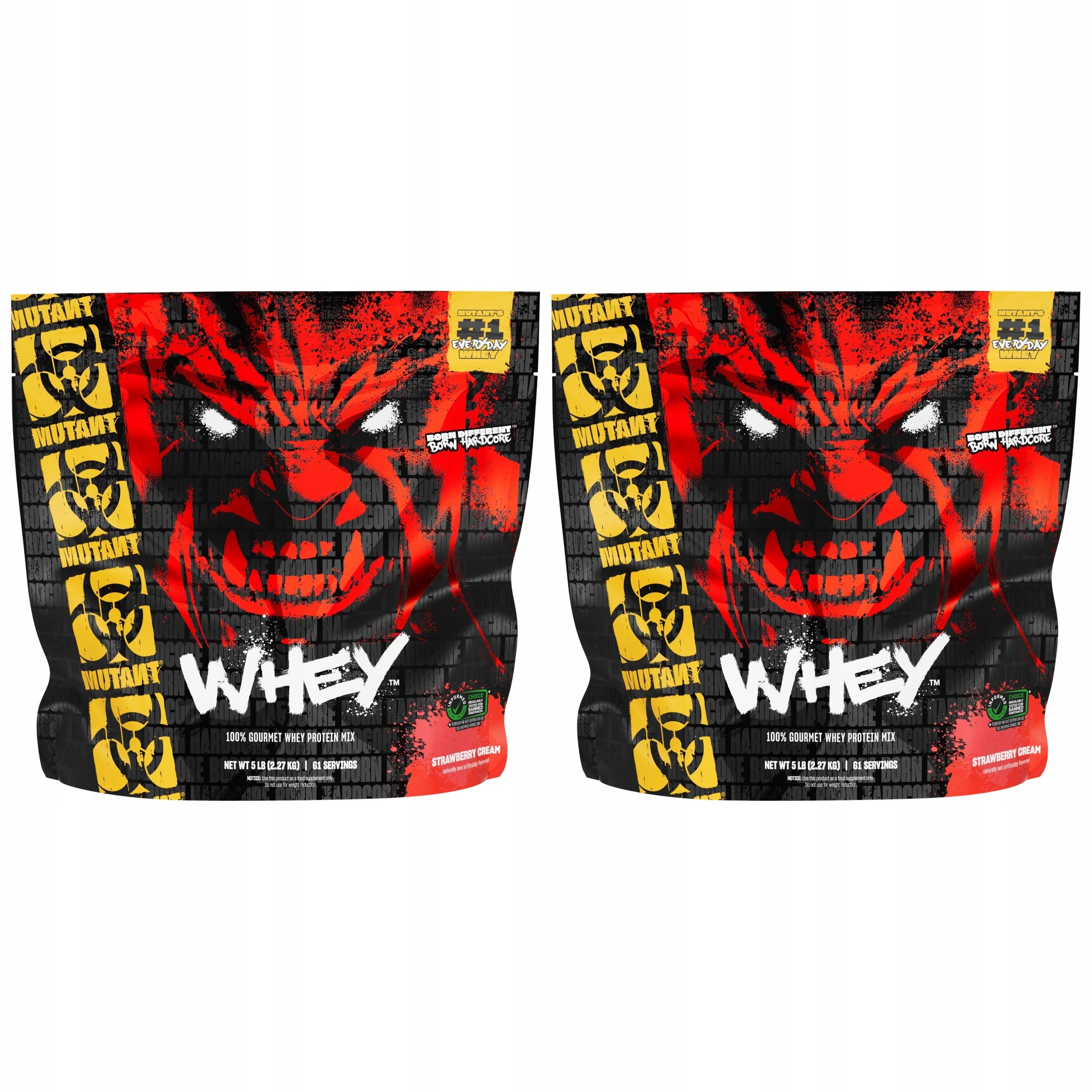 2x Protein Conditioner MUTANT Whey 2270g Strawberry WPC WPI Amino Acids 61 servings