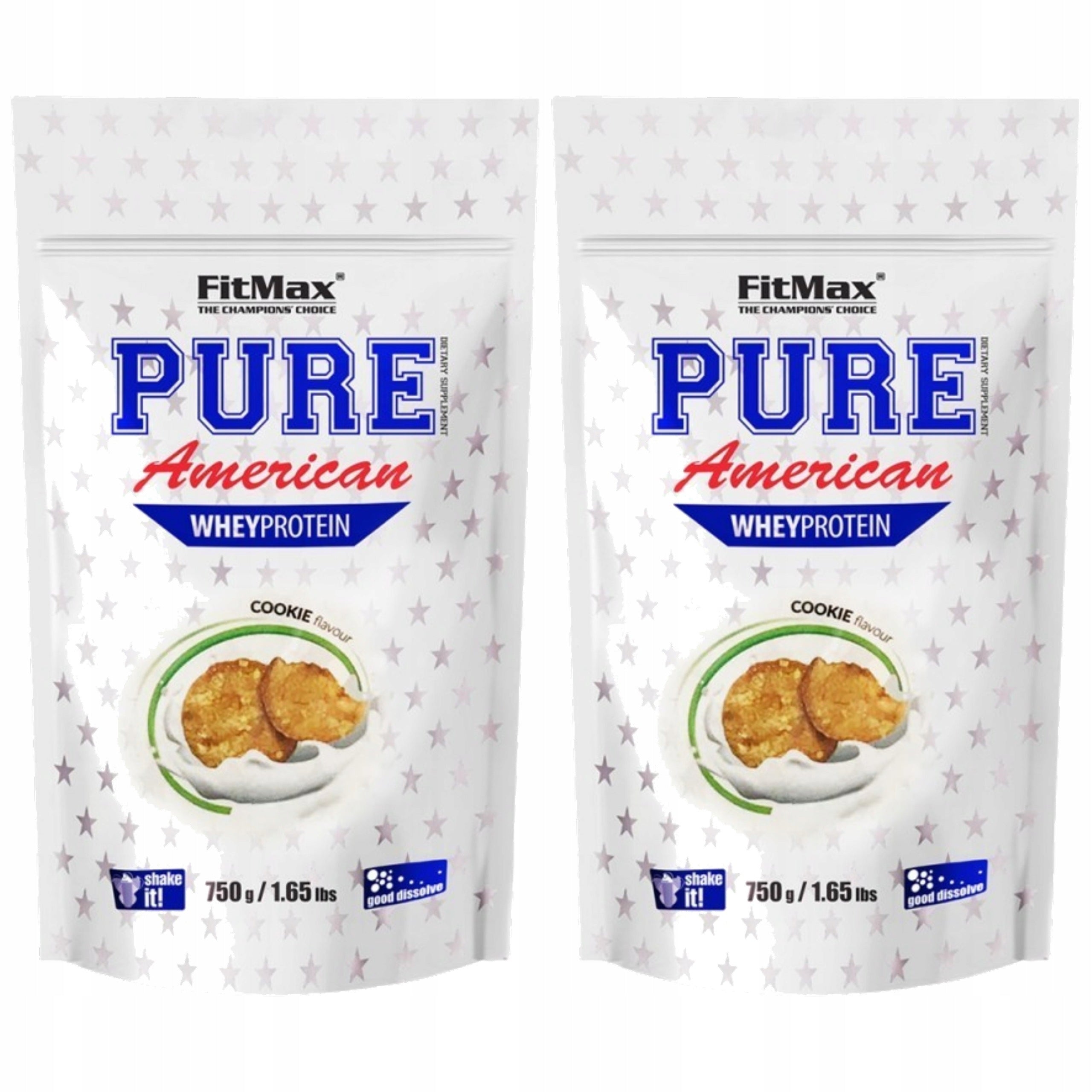 2x Protein Conditioner Pure American WPC 750g Muscle Mass Cookie FITMAX