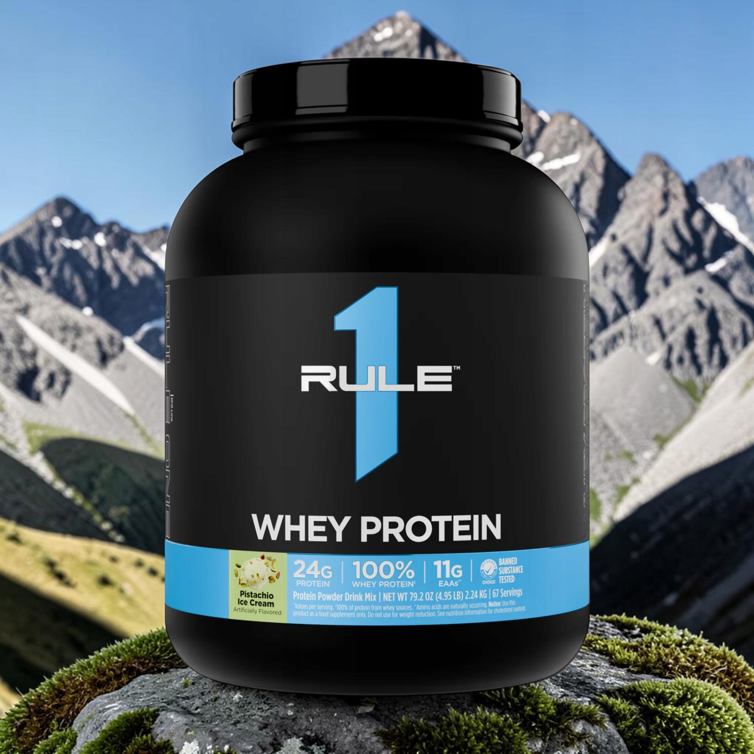 2x Protein Hydrolyzate Isolate Whey Protein 2240g WPC WPH WPI Pistachio Rule1 R Brand Rule 1