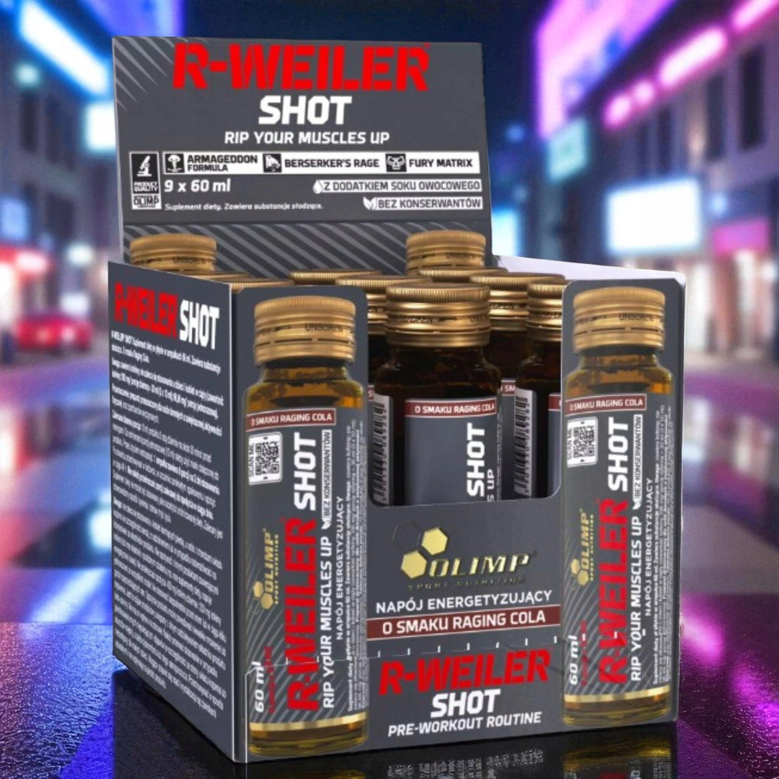 2x R-Weiler Shot Pre-workout 9x 60 ml Energy Caffeine Concentration OLI Brand Olimp