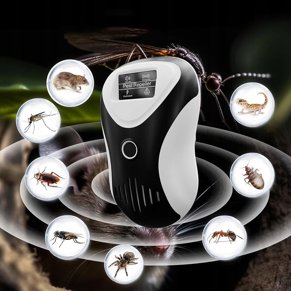 2x RAT RODENT MOUSE REPELLENT ULTRASONIC STRONG FOR GARAGE HOME Manufacturer code 4894791764892