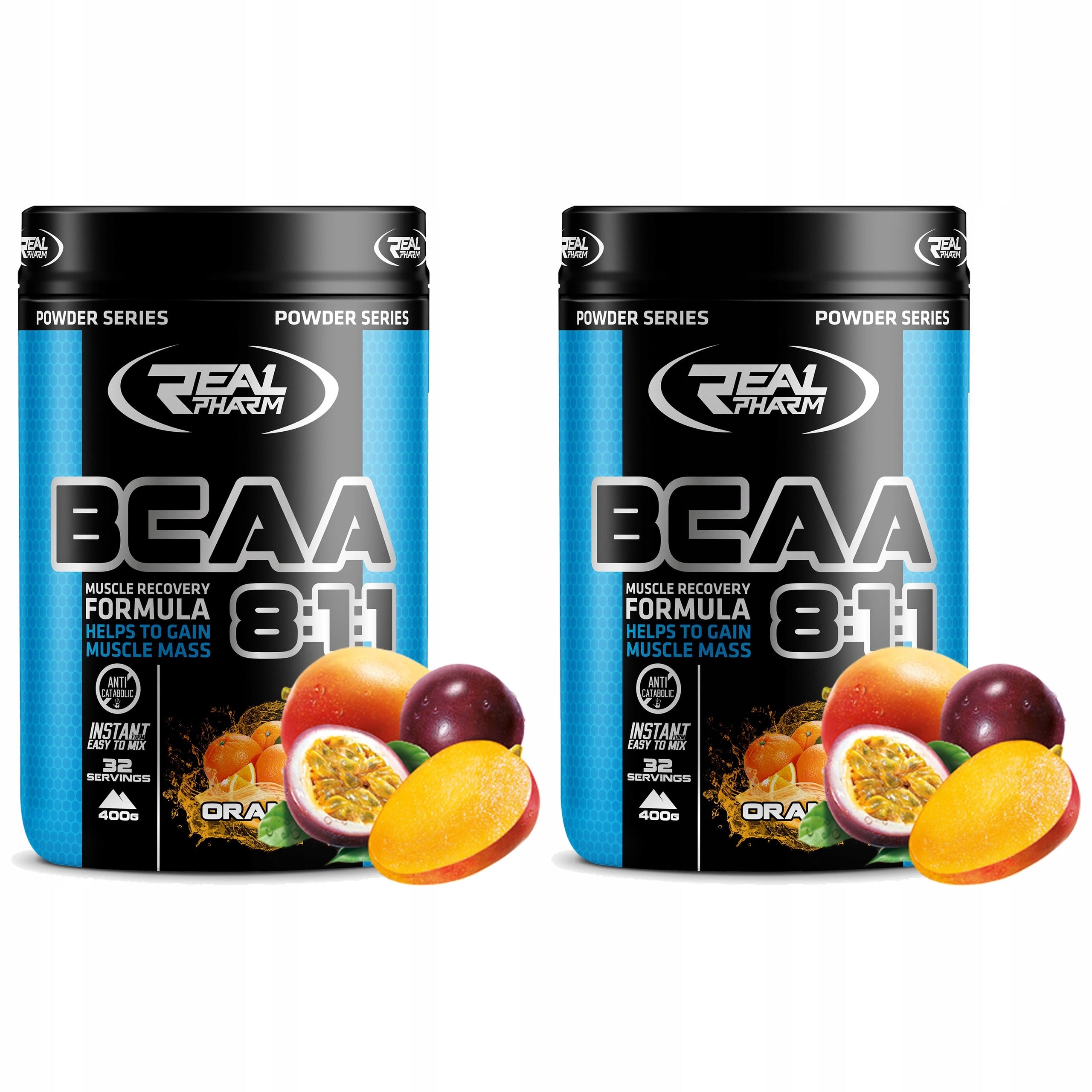 2x REAL PHARM BCAA 8:1:1 400g AMINO ACIDS REGENERATION
