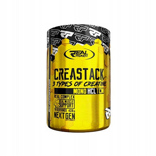 2x REAL PHARM Crea Stack 420g Creatine Malate Monohydrate Hydrochloride Expiration date at least six months from the date of purchase