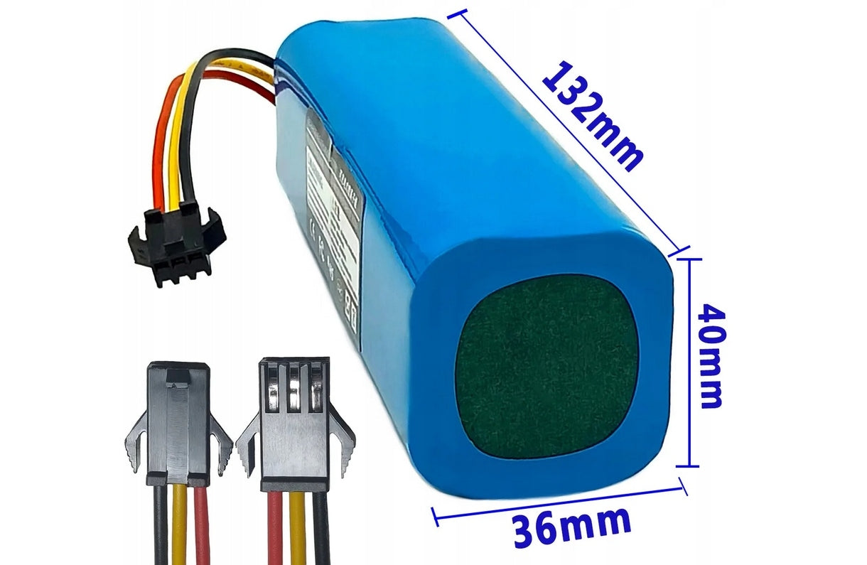 2x Rechargeable battery for Roidmi Eve plus 14,4V 6000mAh (0150) Dominant color black