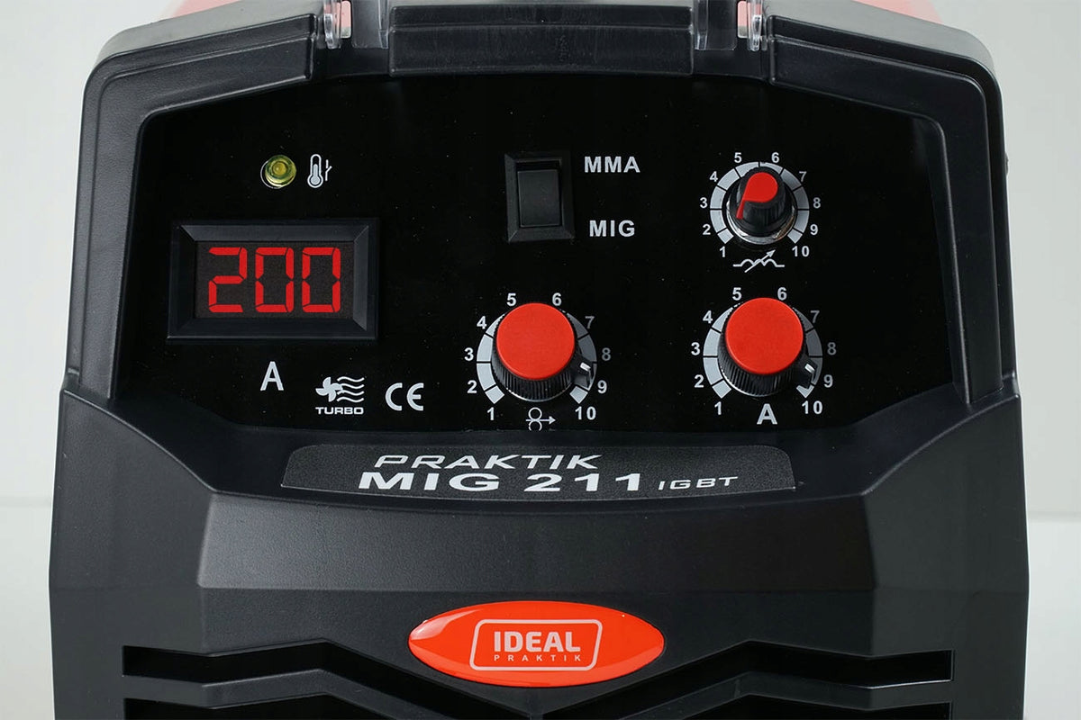 2x SEMI-AUTOMATIC WELDING MACHINE PRAKTIK MIG 211 MMA DIGITAL - BW PRAK M211 Brand IDEAL