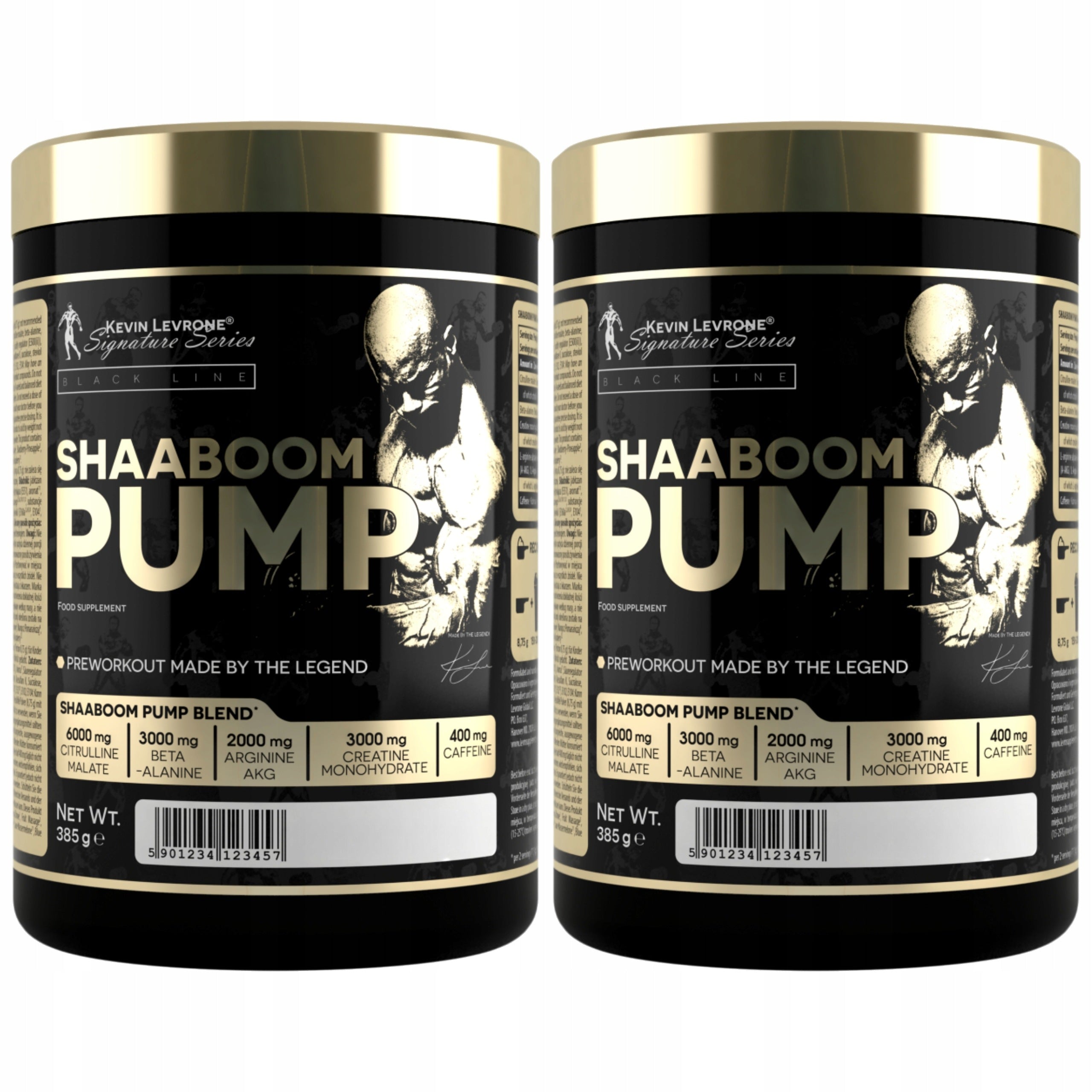 2x SHAABOOM PUMP 385g Citrulline Beta-Alanine Creatine Caffeine AAKG