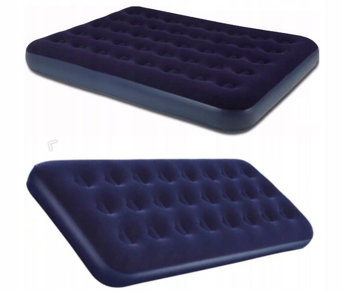 2x SINGLE + DOUBLE pumped inflatable mattress set