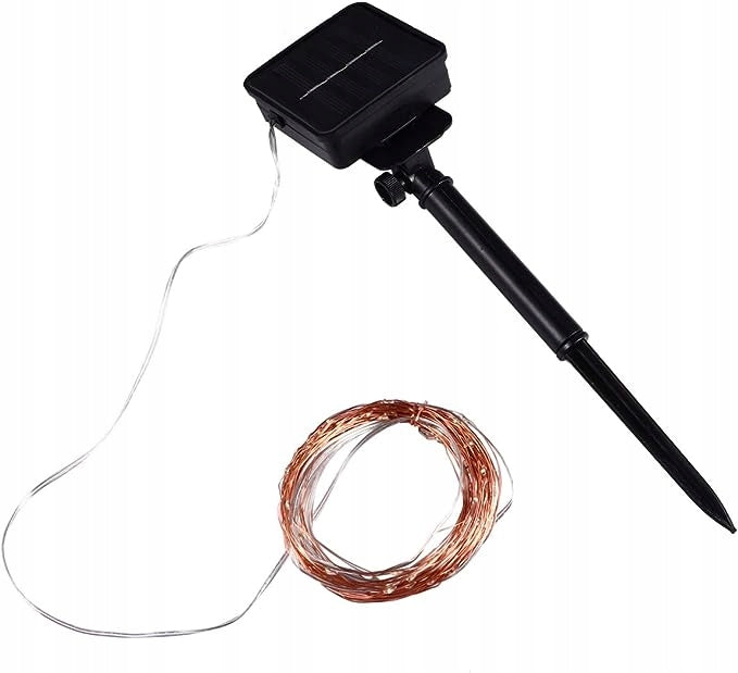 2x SOLAR LED GARDEN LIGHTS 200LED 10M WIRE CHAIN LIGHT GARLAND Manufacturer code Łańcuch świetlny 7210