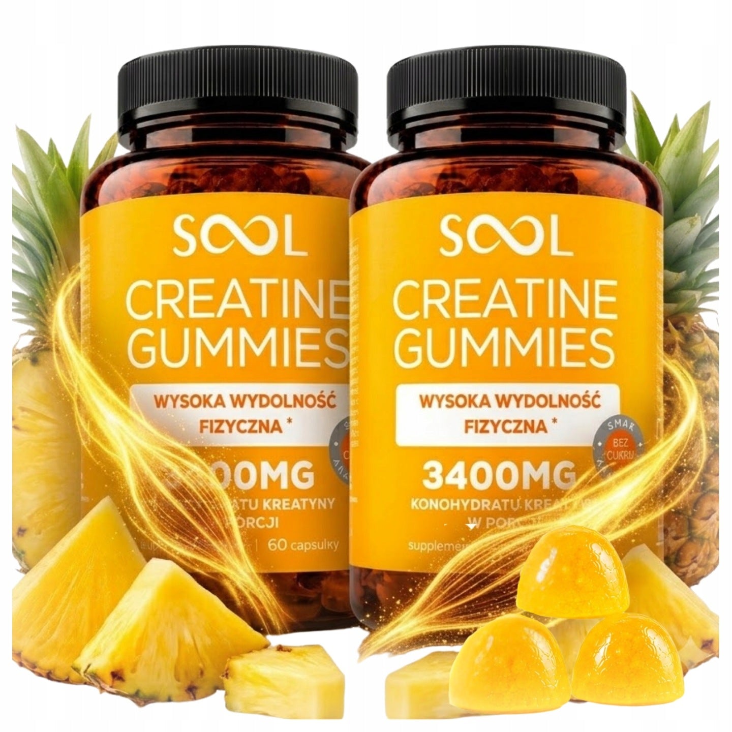 2x SOOL Creatine 3400mg 60 gummies Creatine IN GUMMIES BRAIN COGNITIVE FUNCTIONS