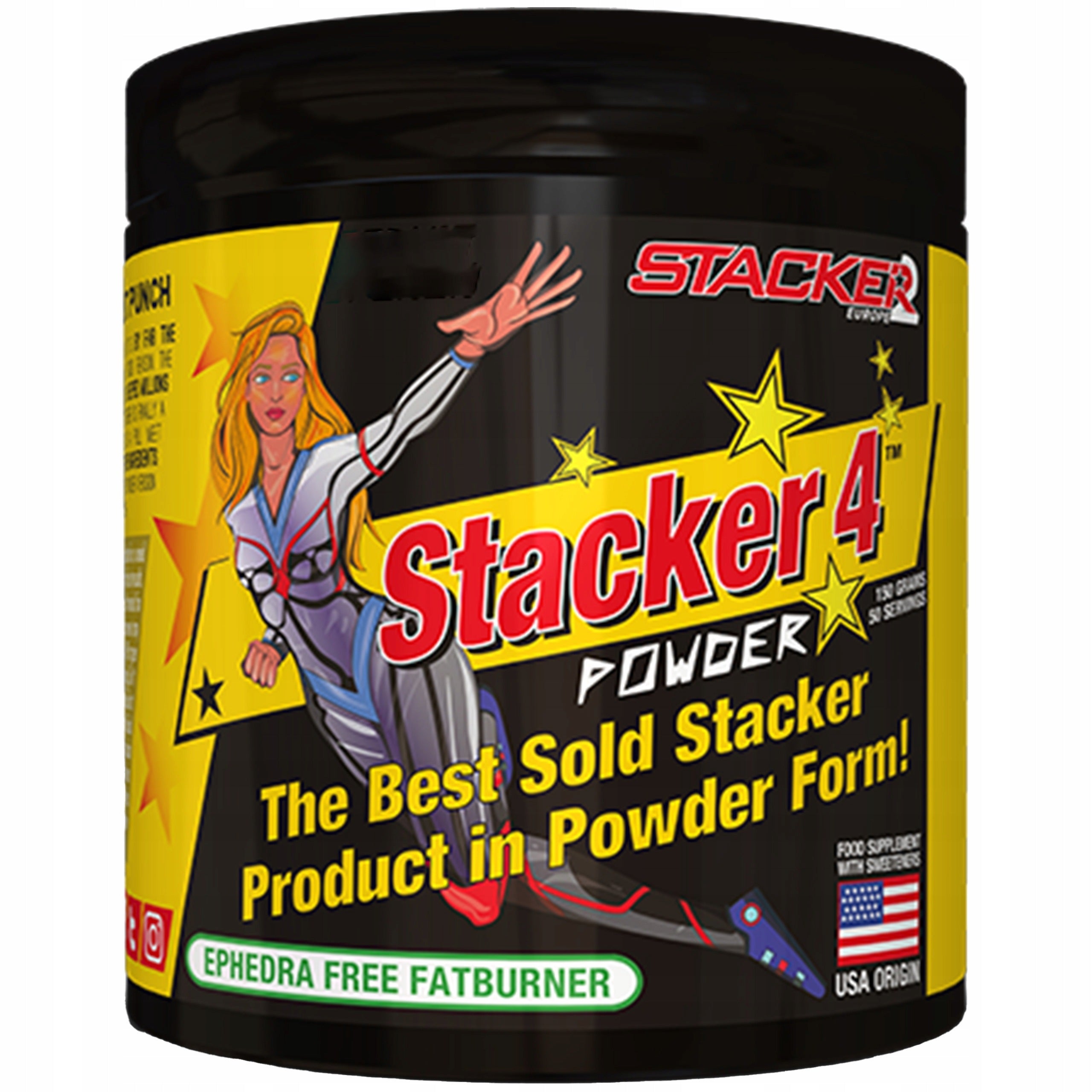 2x STACKER 4 Powder 150g Fat Burner Weight Loss Metabolism Brand Stacker 2