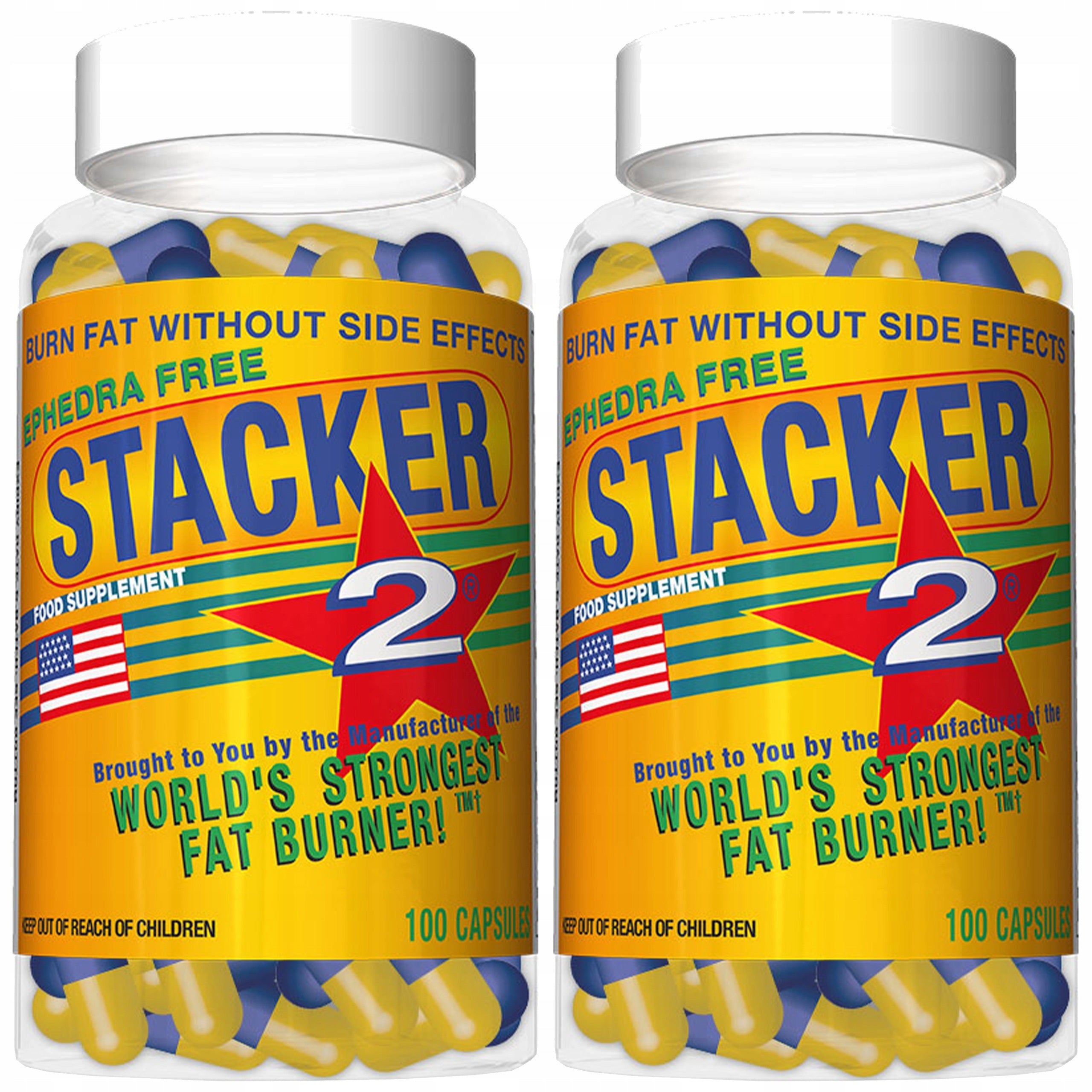 2x STACKER Stacker 2 100 capsules - Fat Burning Energy